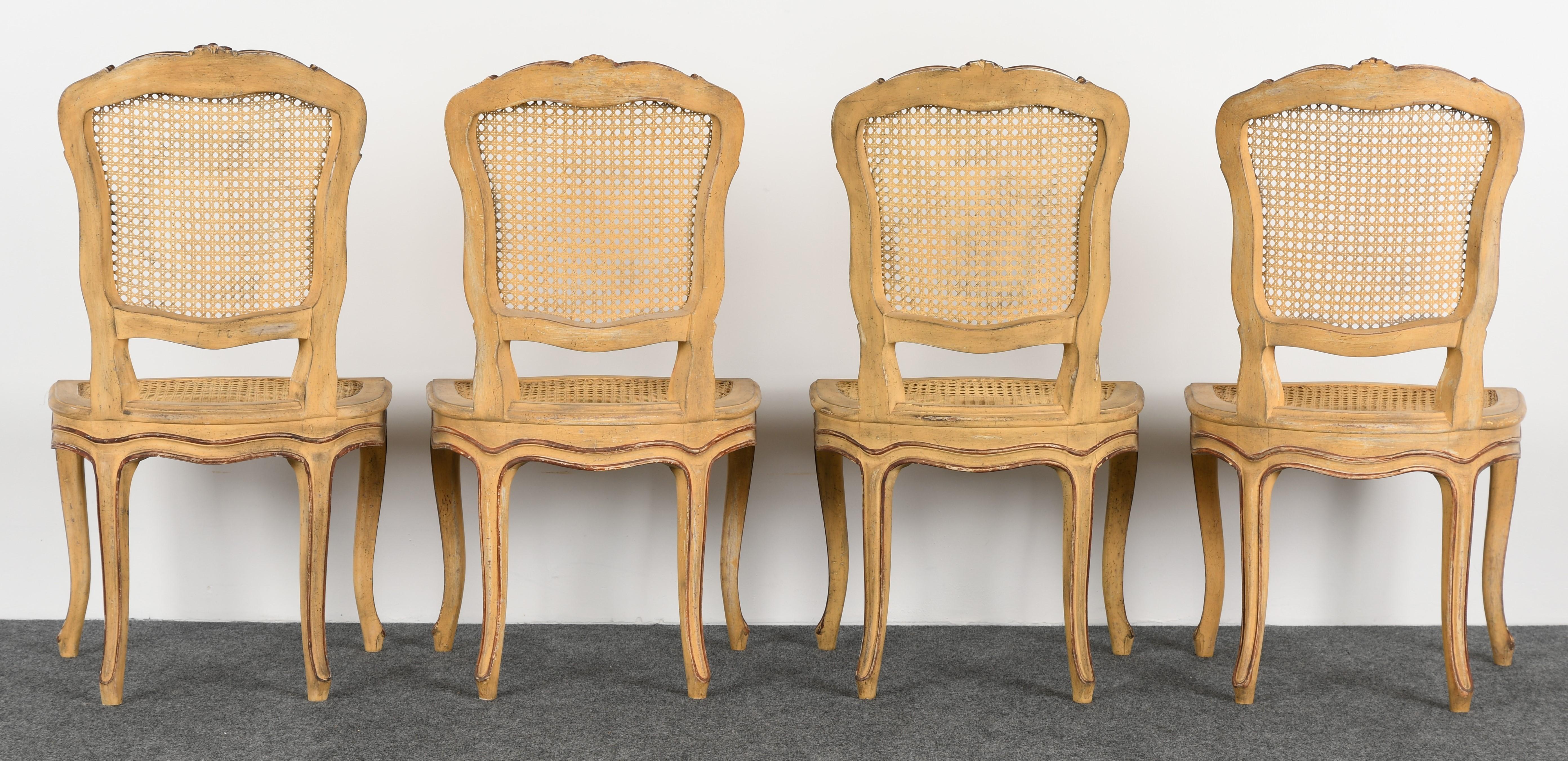 Set of 6 Louis XV French Dining Chairs, 1950s 1