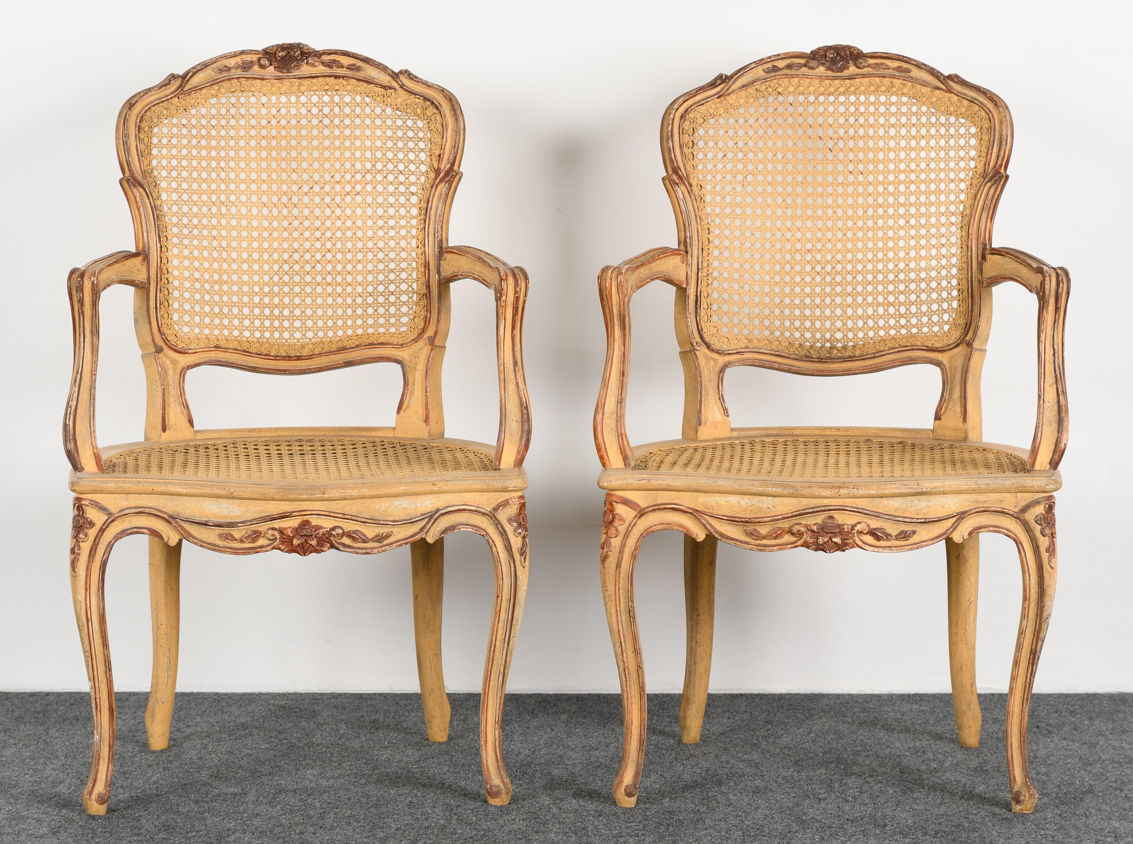 Set of 6 Louis XV French Dining Chairs, 1950s 2