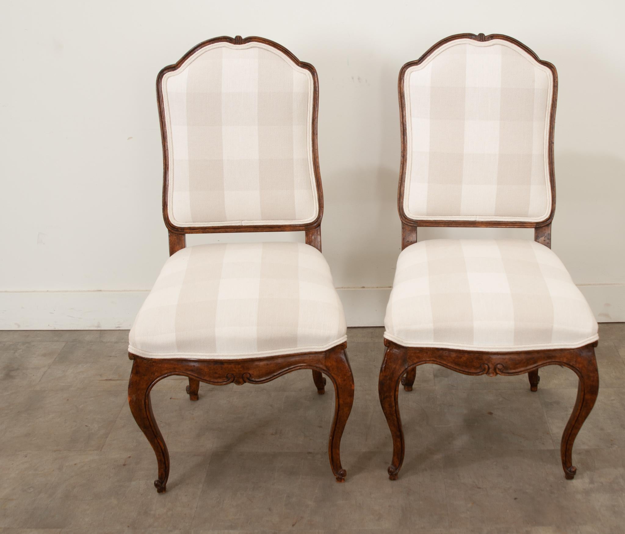 Set of 6 Louis XV Style Upholstered Dining Chairs 7