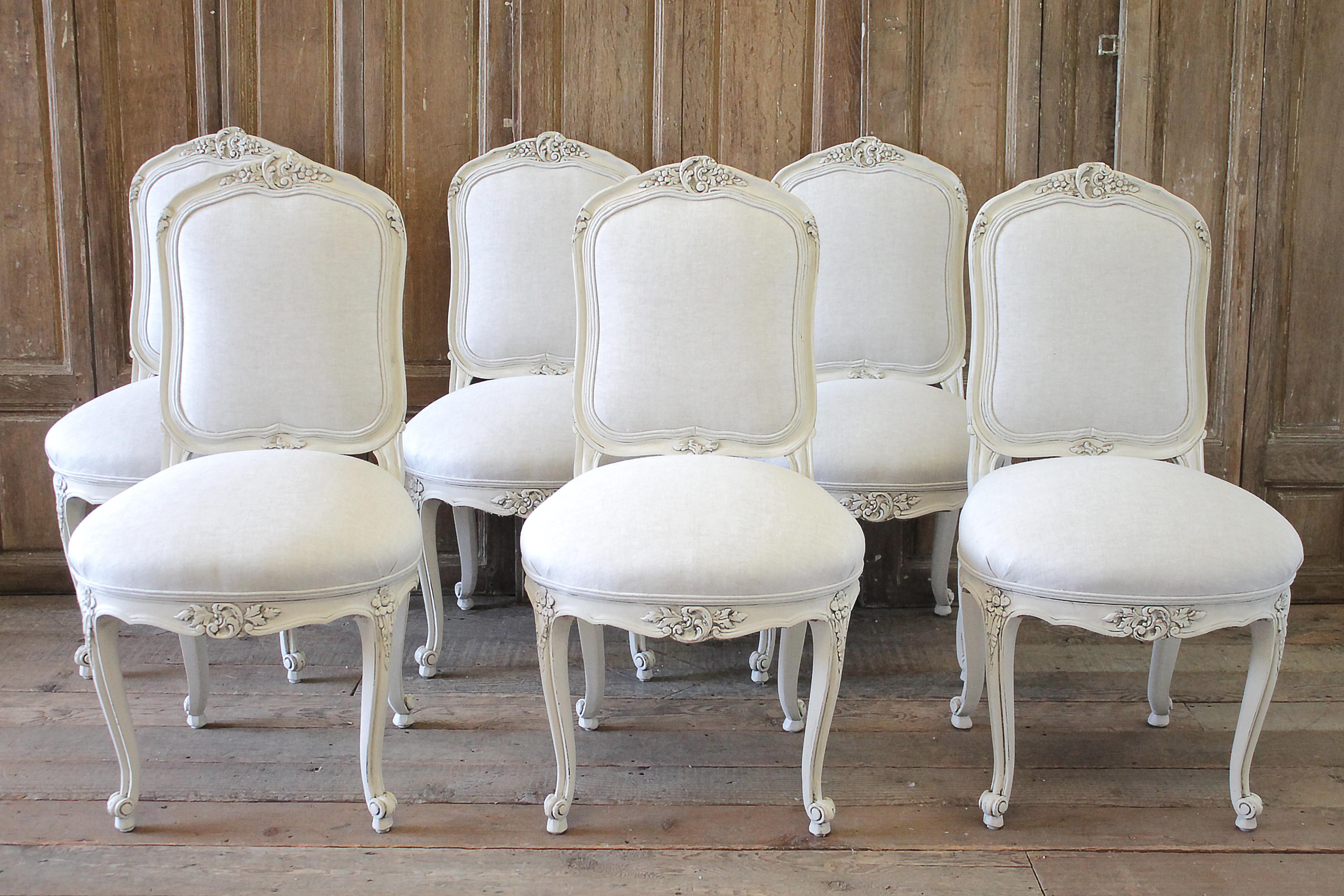white french dining chairs