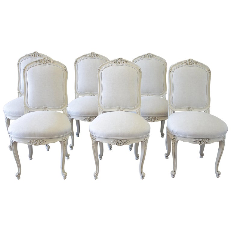 Louis XVI style, upholstered dining chairs, set of 6 – Cal-a-Vie Antique  Boutique