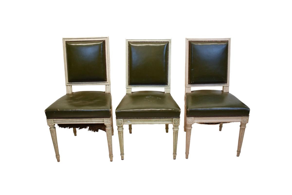 French Set of 6 Louis XVI Chairs