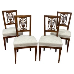 Set of 4 Louis XVI Chairs, Germany 1800, Walnut