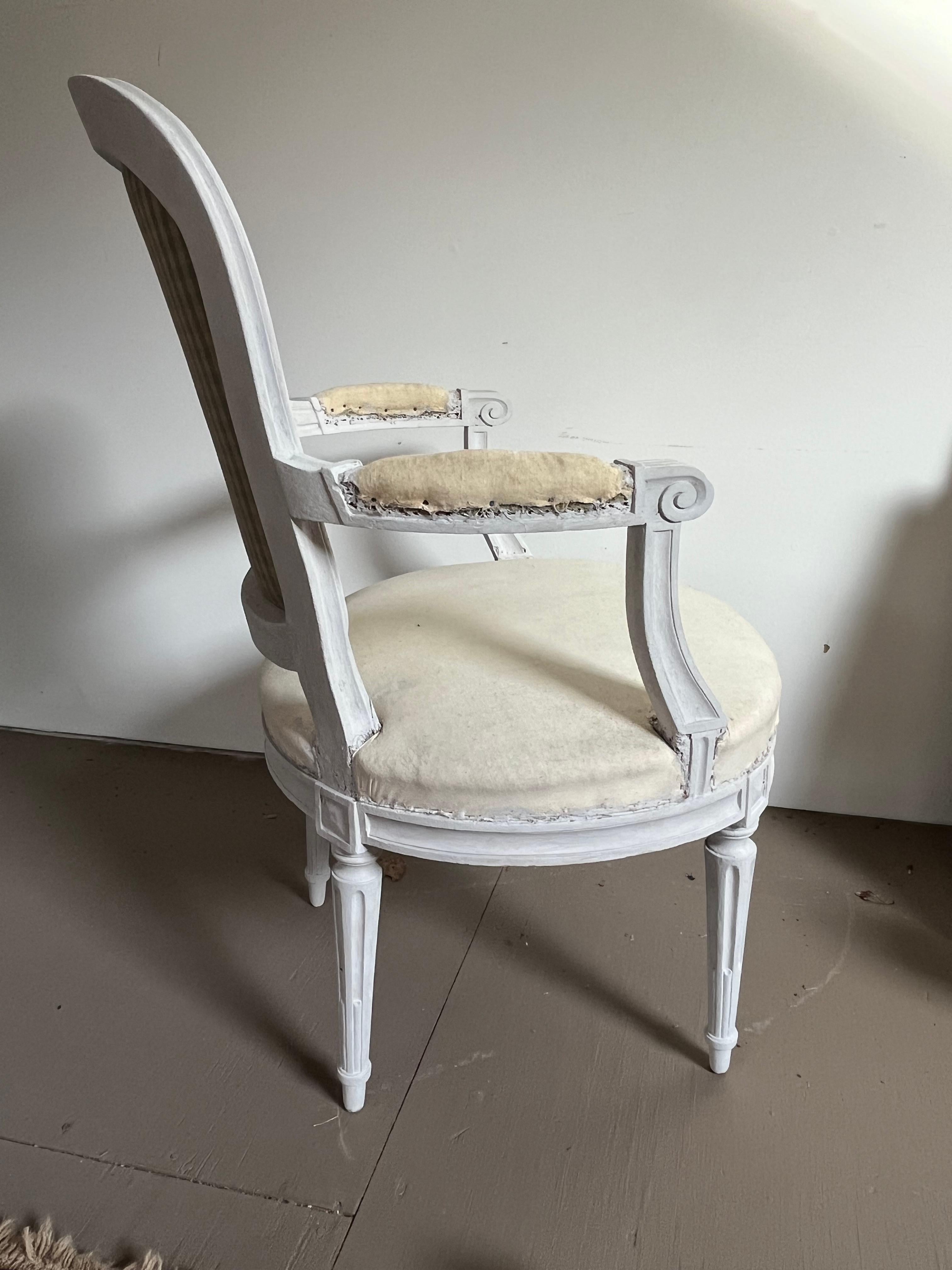 Ensemble de 6 fauteuils Louis XVI signés F. Lapierre à Lyon en vente 1