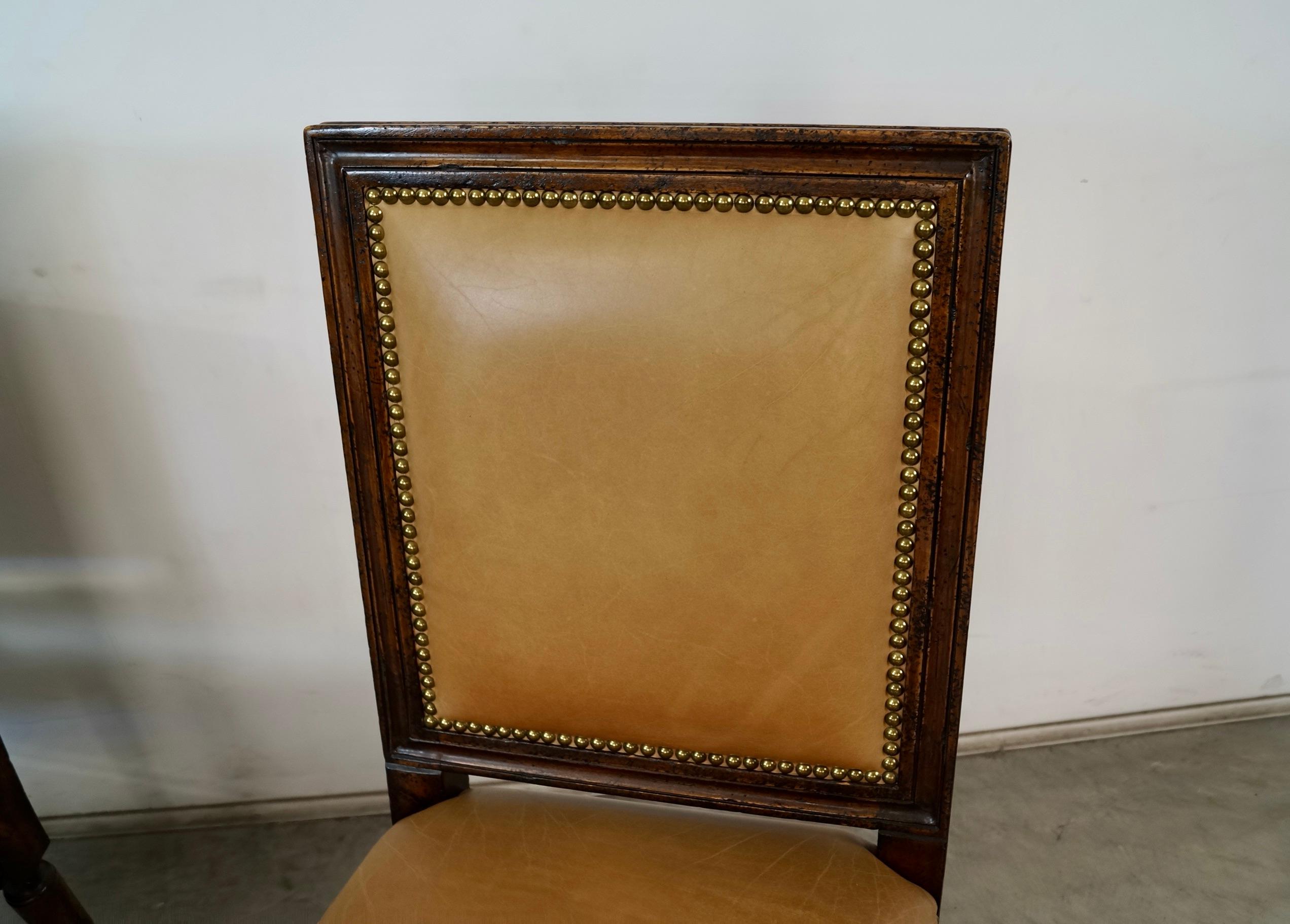 Set of 6 Louis XVI Leather Dining Chair Set by Ralph Lauren for Henredon im Angebot 5