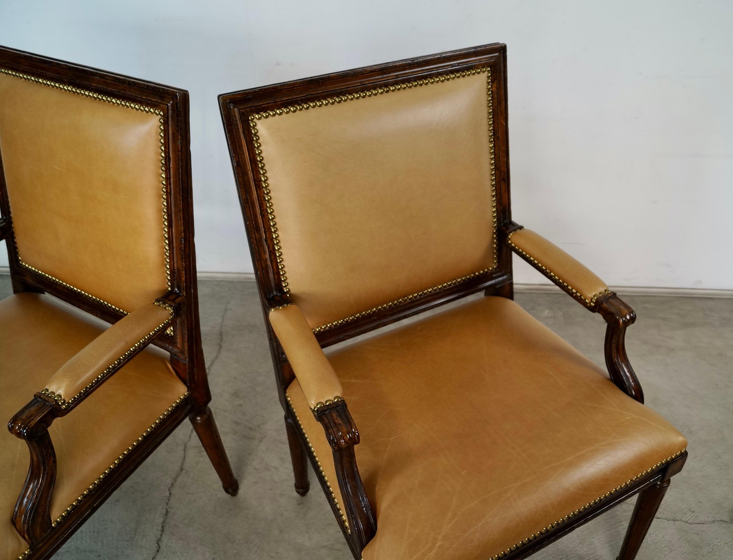 Set of 6 Louis XVI Leather Dining Chair Set by Ralph Lauren for Henredon im Angebot 10