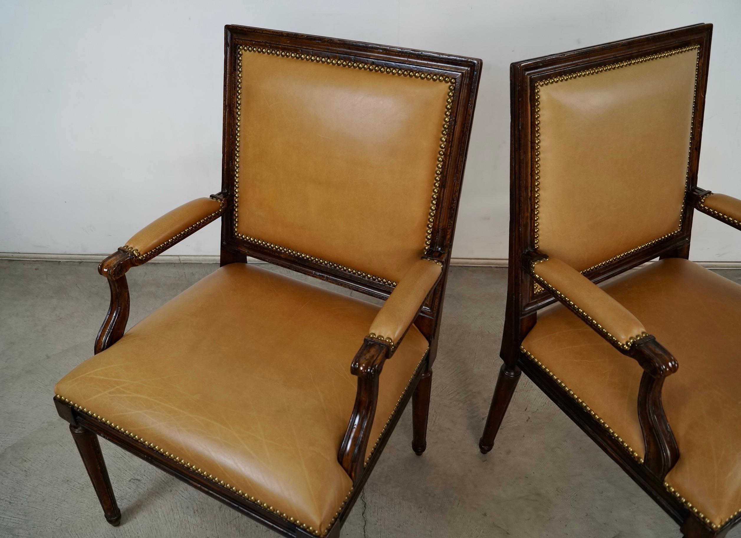 Set of 6 Louis XVI Leather Dining Chair Set by Ralph Lauren for Henredon im Angebot 11