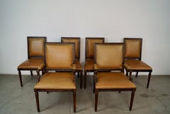 Set of 6 Louis XVI Leather Dining Chair Set by Ralph Lauren for Henredon