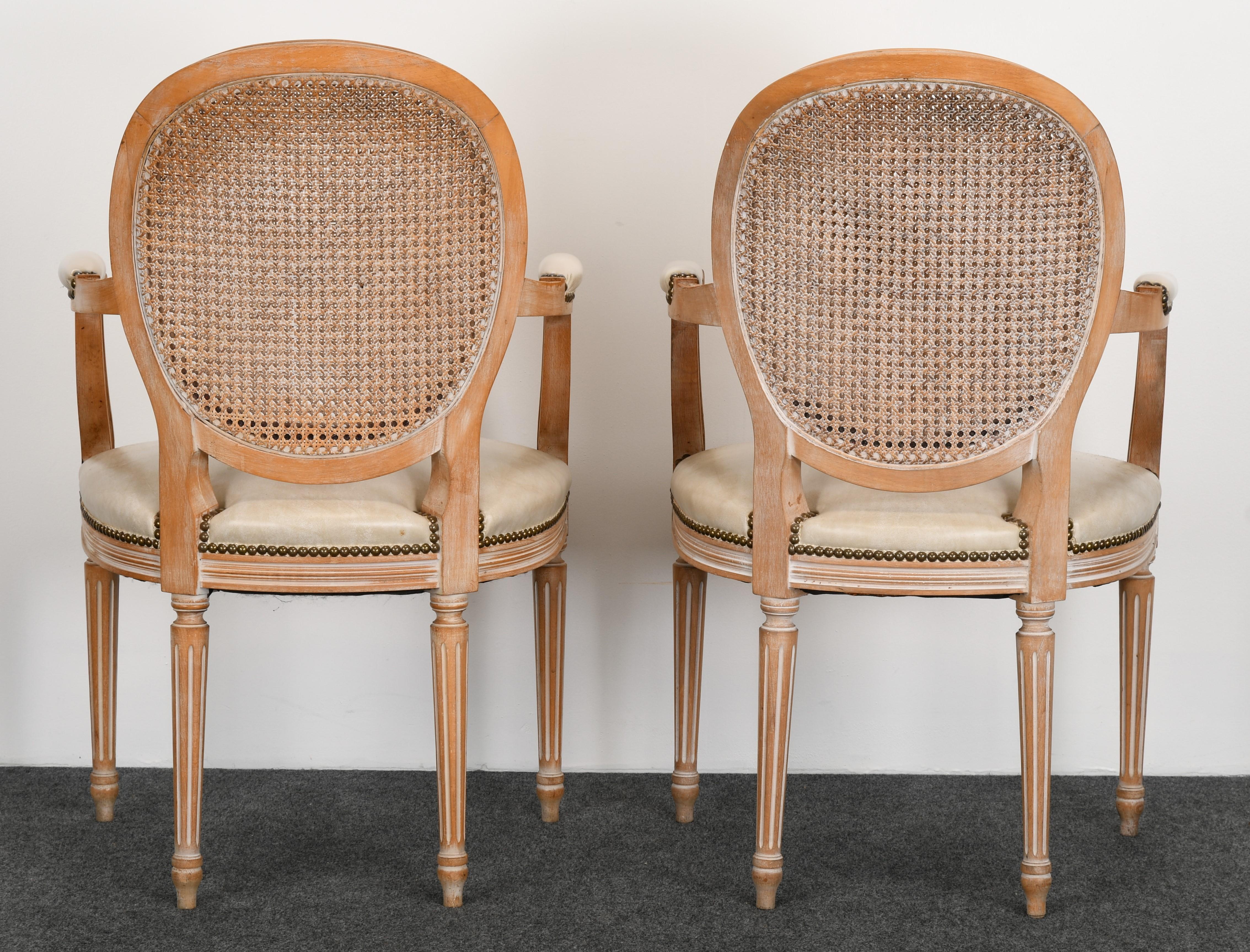 Set of 6 French Louis XVI Style Dining Chairs, 1960s 4