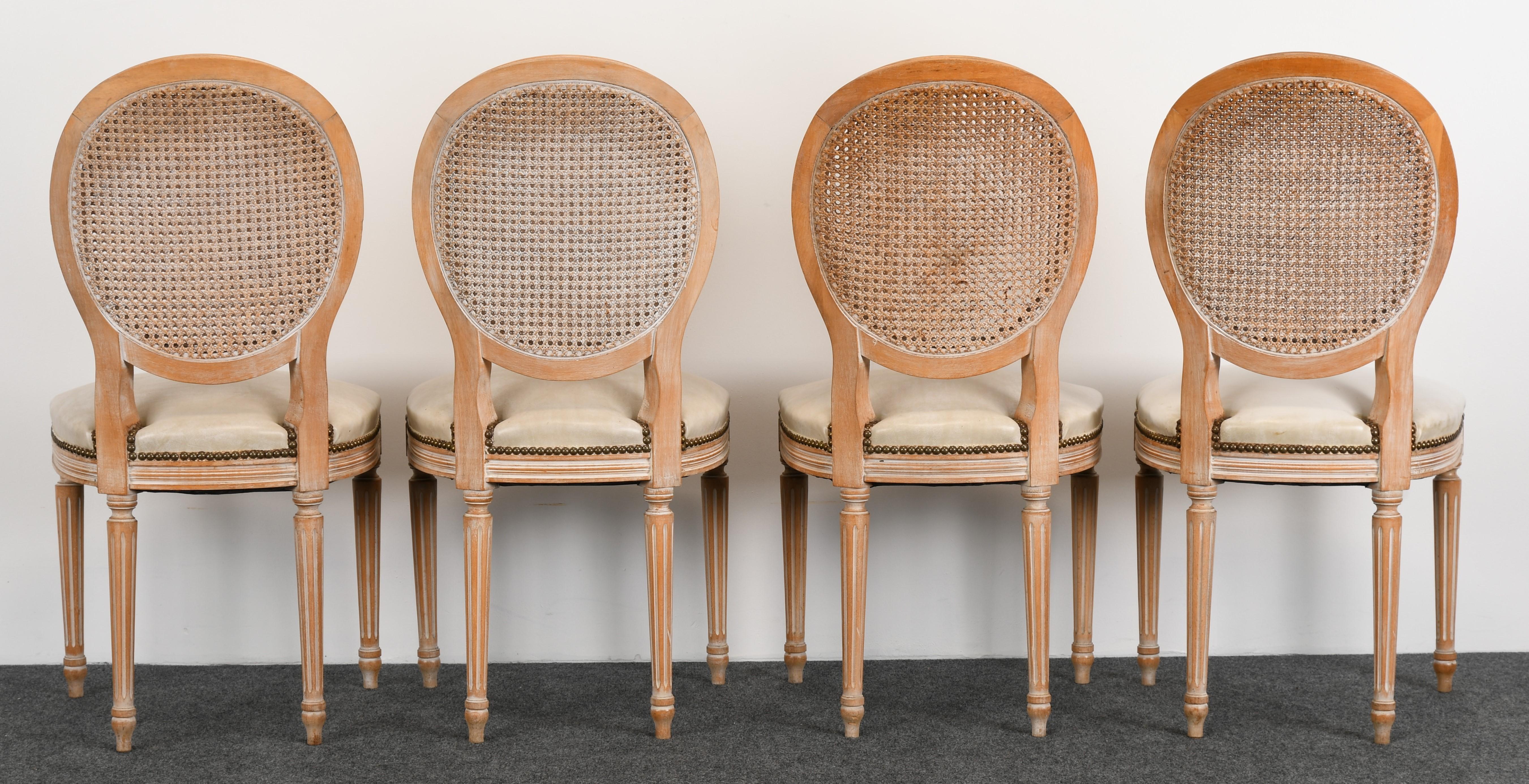 Mid-20th Century Set of 6 French Louis XVI Style Dining Chairs, 1960s