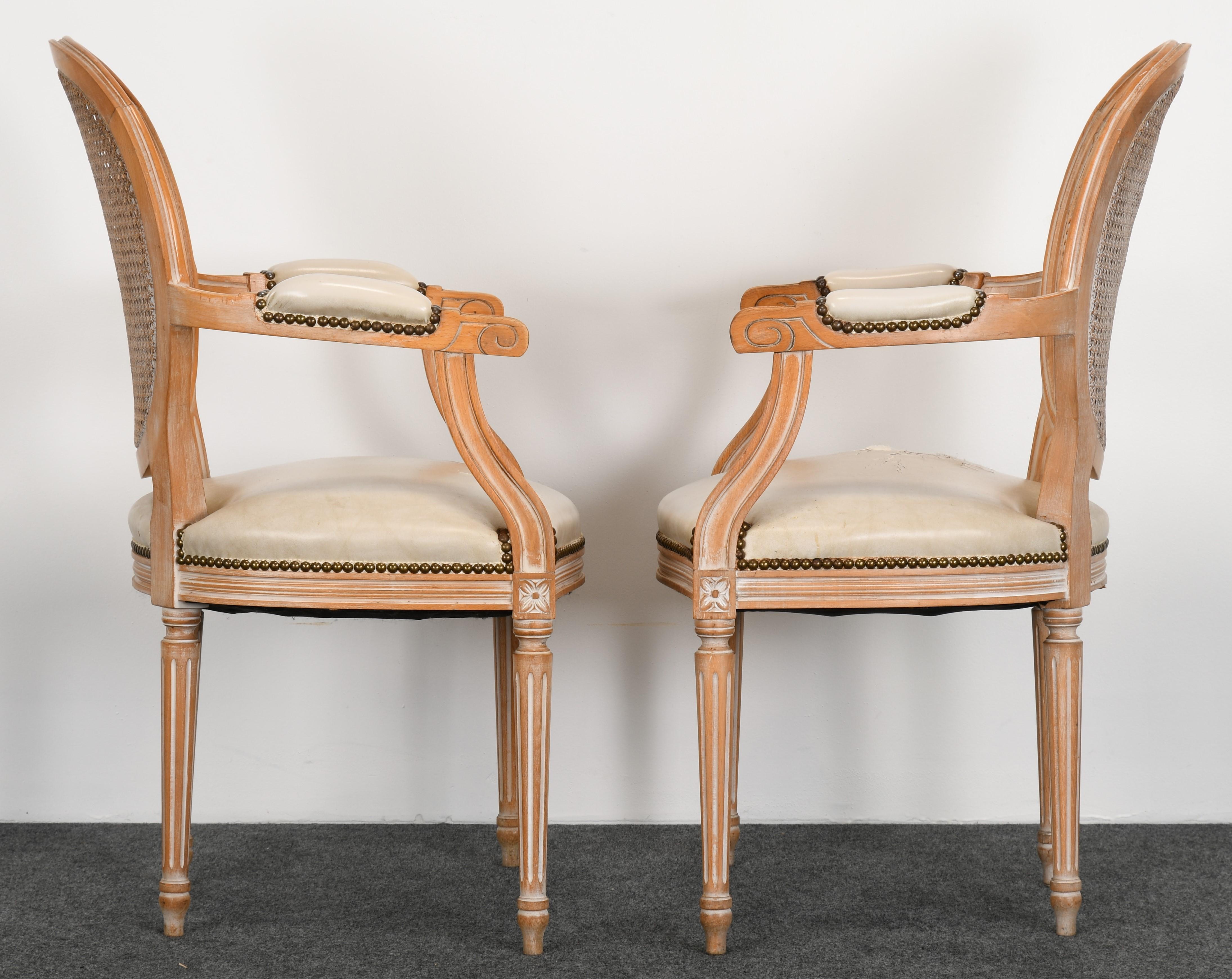 Set of 6 French Louis XVI Style Dining Chairs, 1960s 3