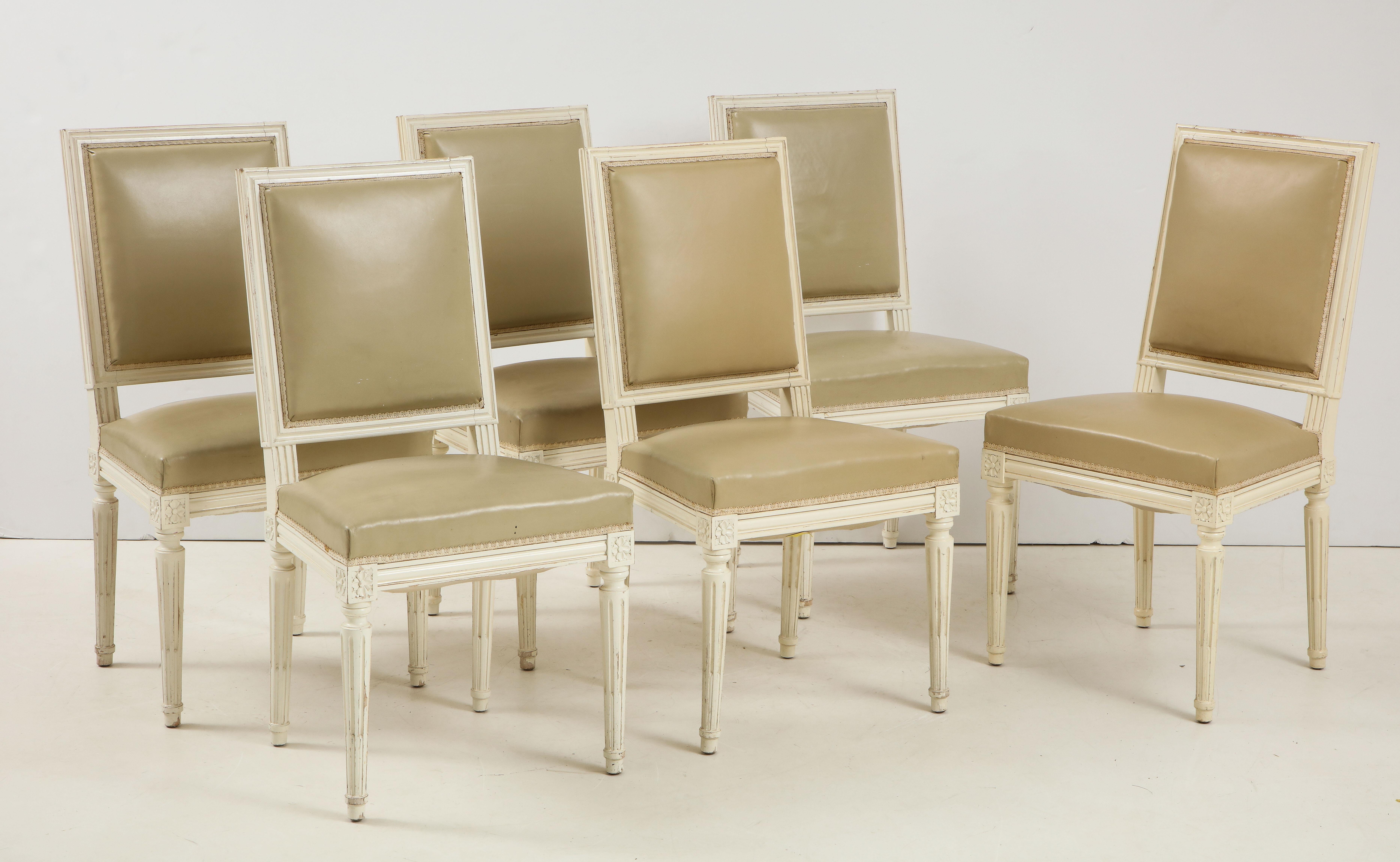 taupe leather dining chairs