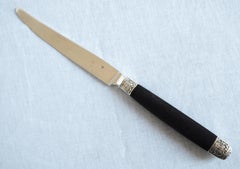 Set of 6 Louis XVI style sterling silver knives, 19th century