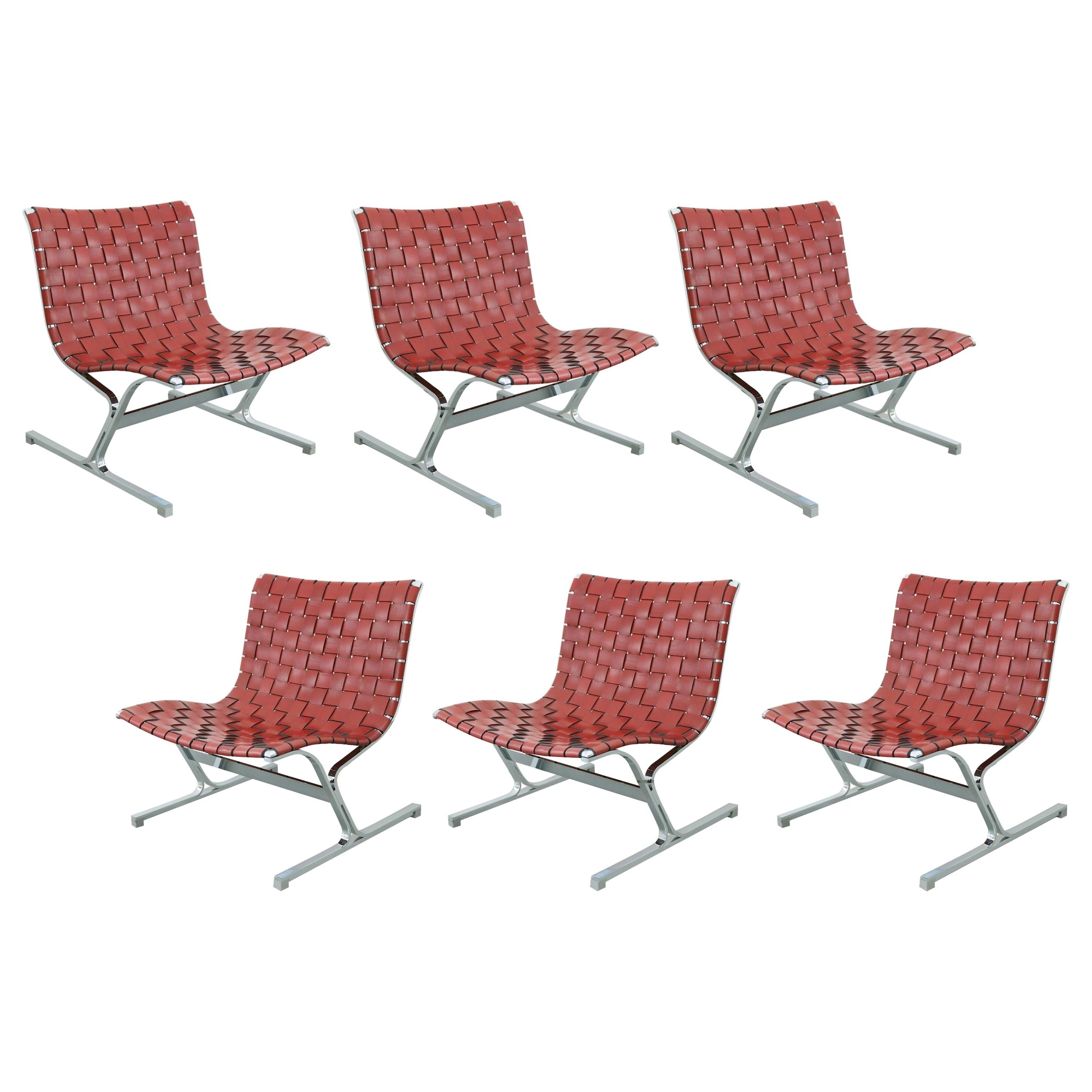 Set of 6 Lounge Chairs by Ross Littell for ICF Milano 1, 1968
