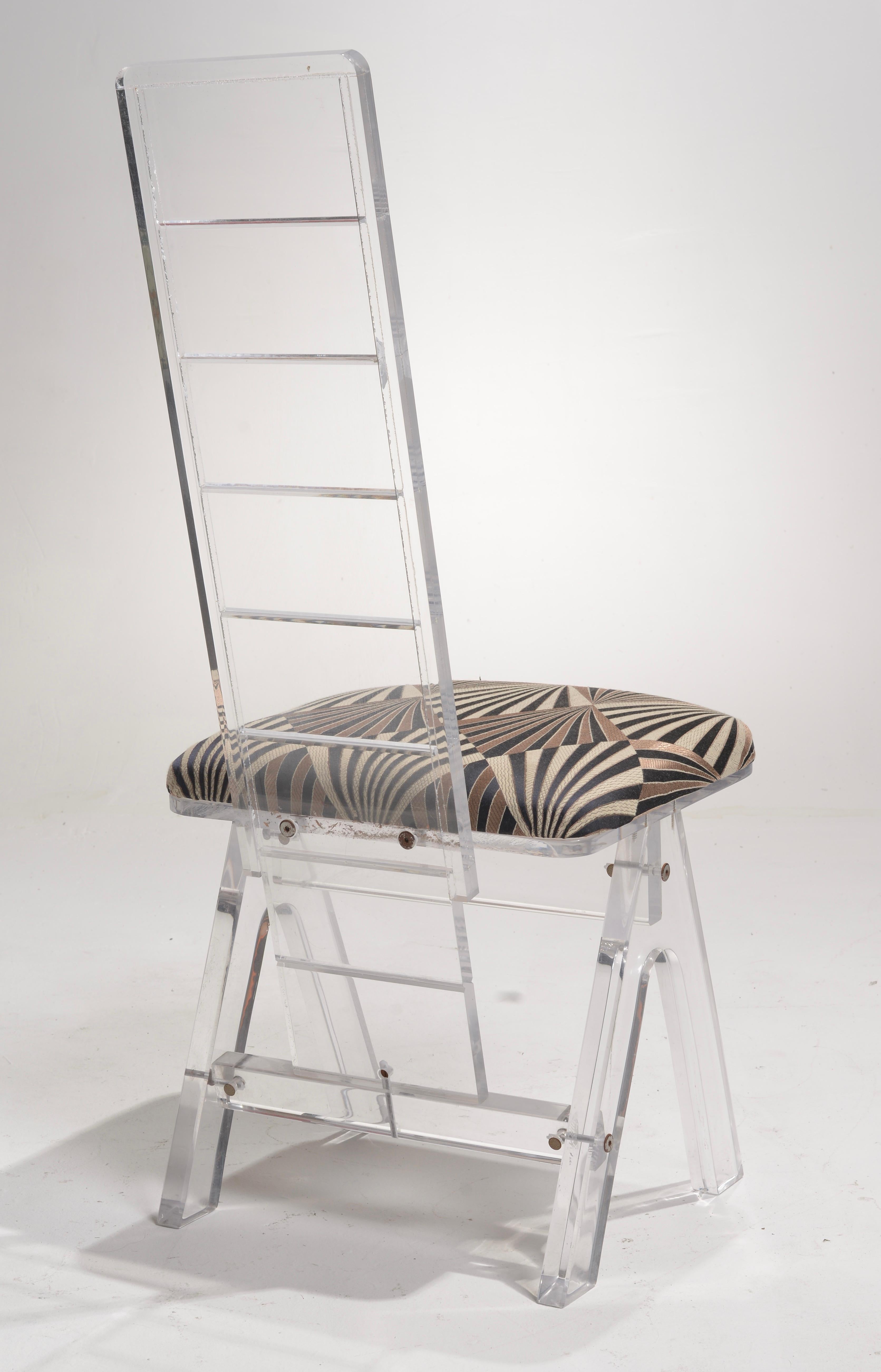 Ensemble de 6 chaises en Lucite d'Herb Rittz, vers 1970 en vente 3