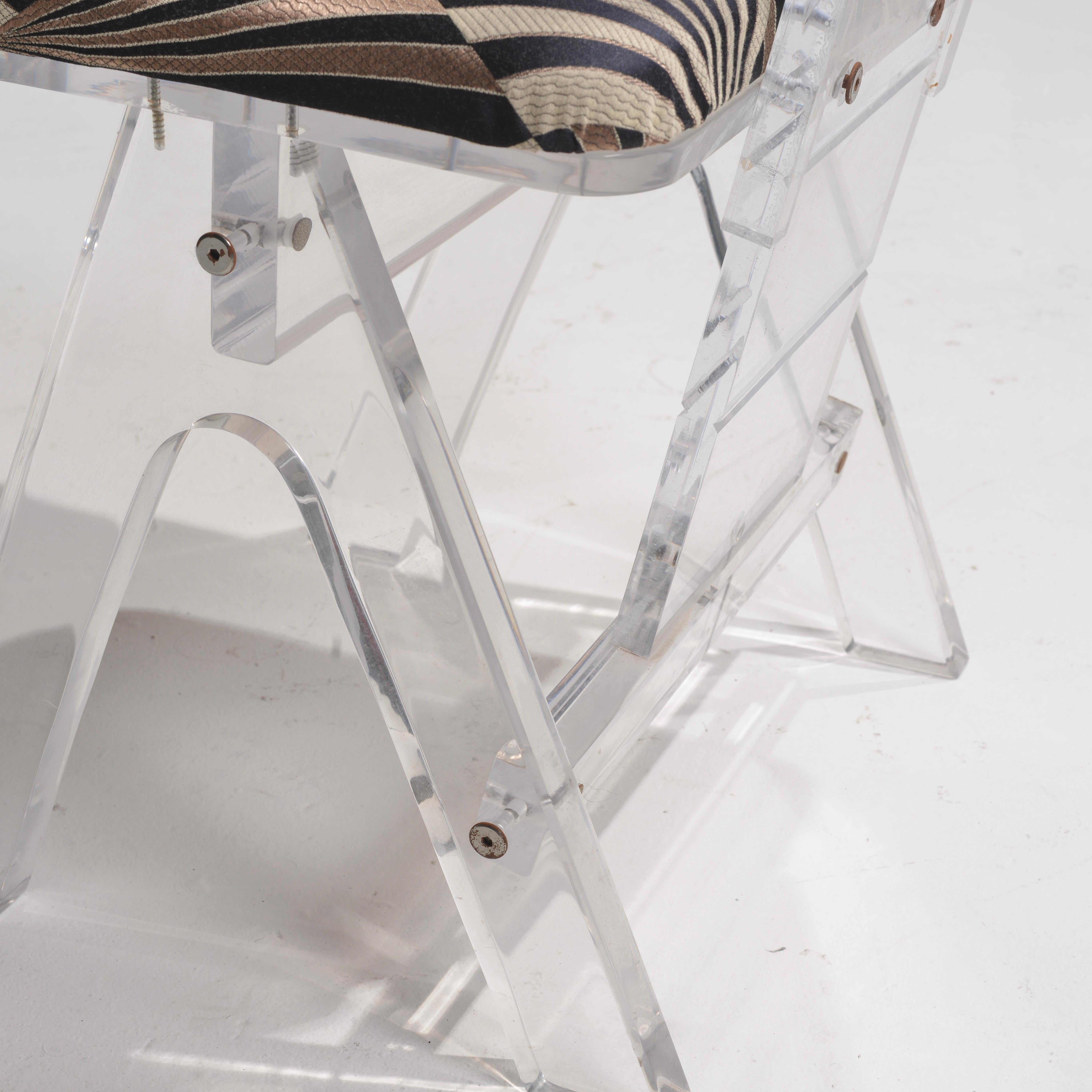 Mid-20th Century Set of 6 Lucite Chairs by Herb Rittz, c1970 For Sale