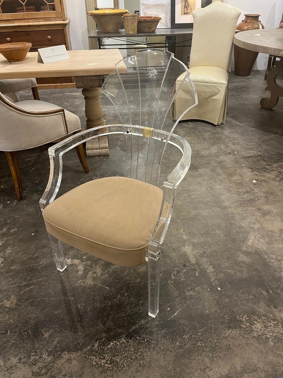 20th Century Set of 6 Lucite Hill Mfg. Art Deco Style Dining Chairs