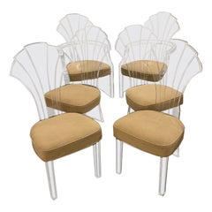 Set of 6 Lucite Hill Mfg. Art Deco Style Dining Chairs