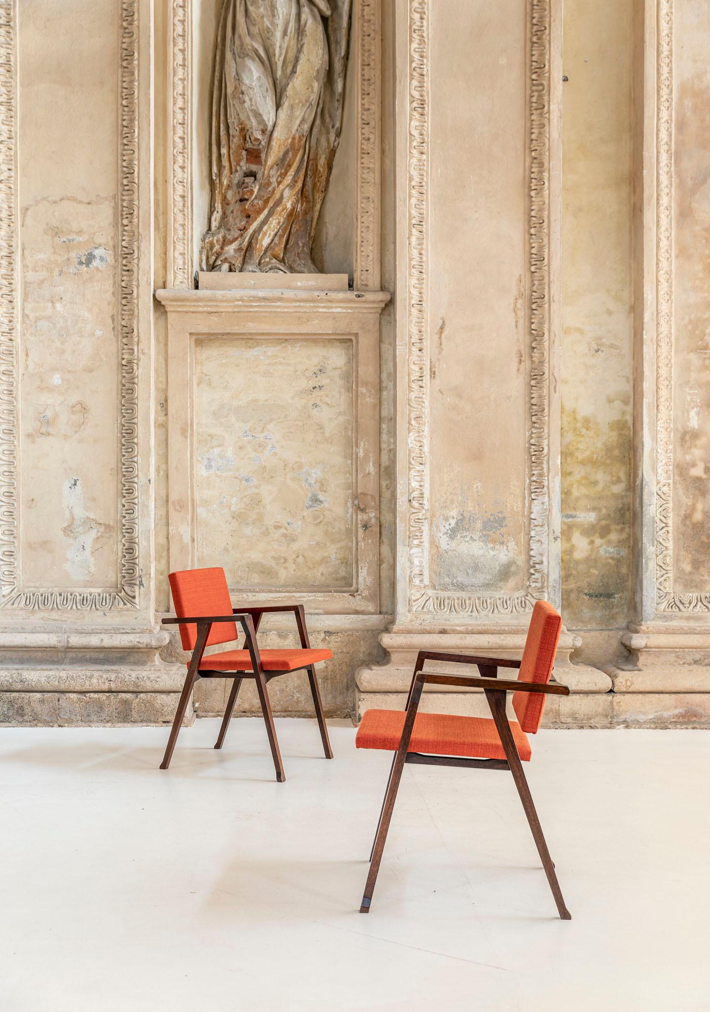 Italian Set of 6 Luisa Chairs by Franco Albini