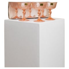 Ensemble de 6 verres Luminarc Rosaline Classic Design France, années 1970