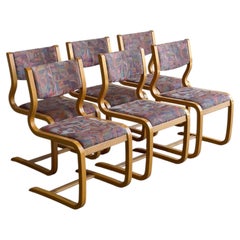 Juego de 6 sillas de comedor danesas de madera curvada de Magnus Olesen, estilo Mid-Century Modern