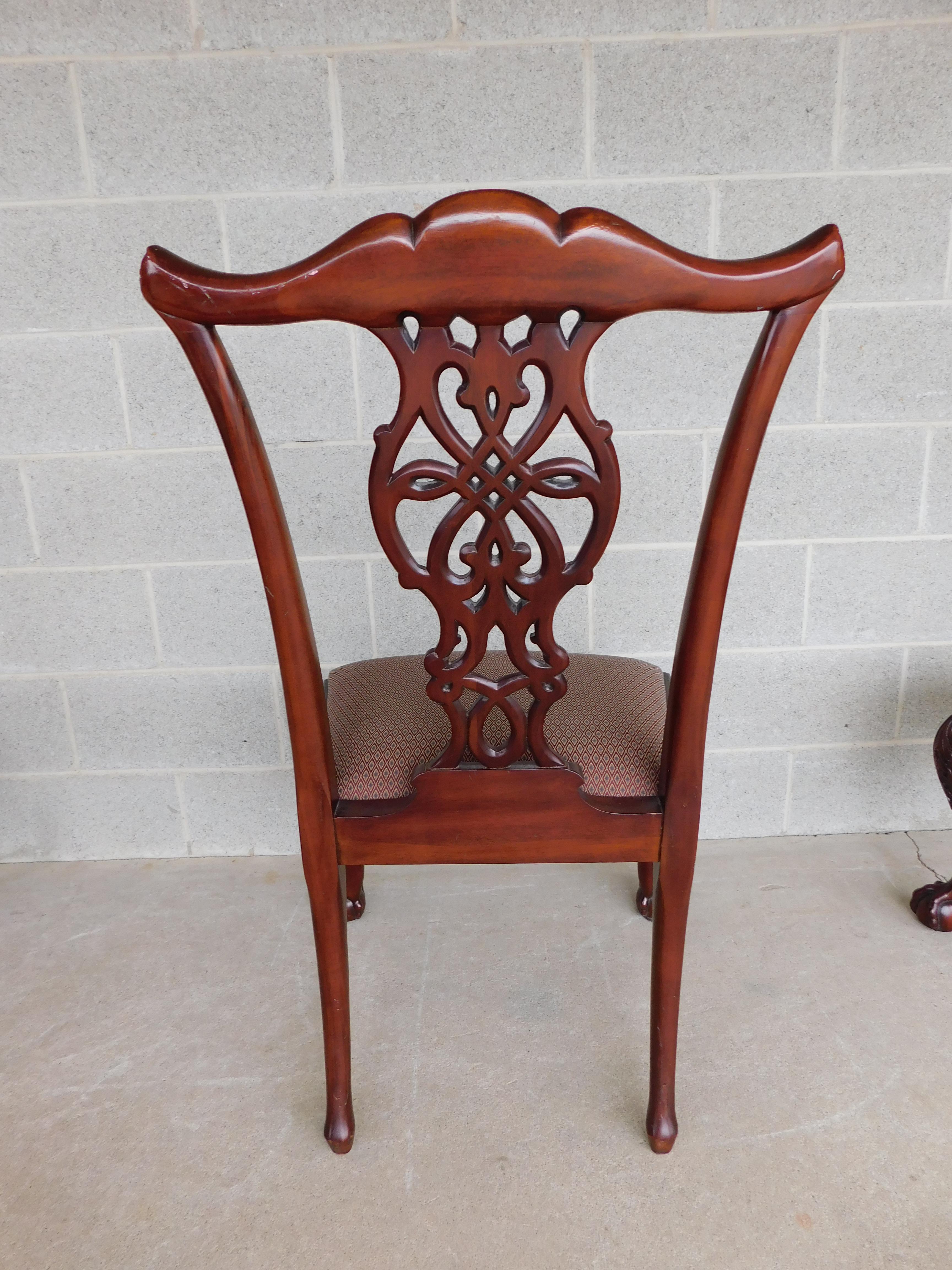 Set of 6 Mahogany Chippendale Style Side Chairs by Maitland Smith 7