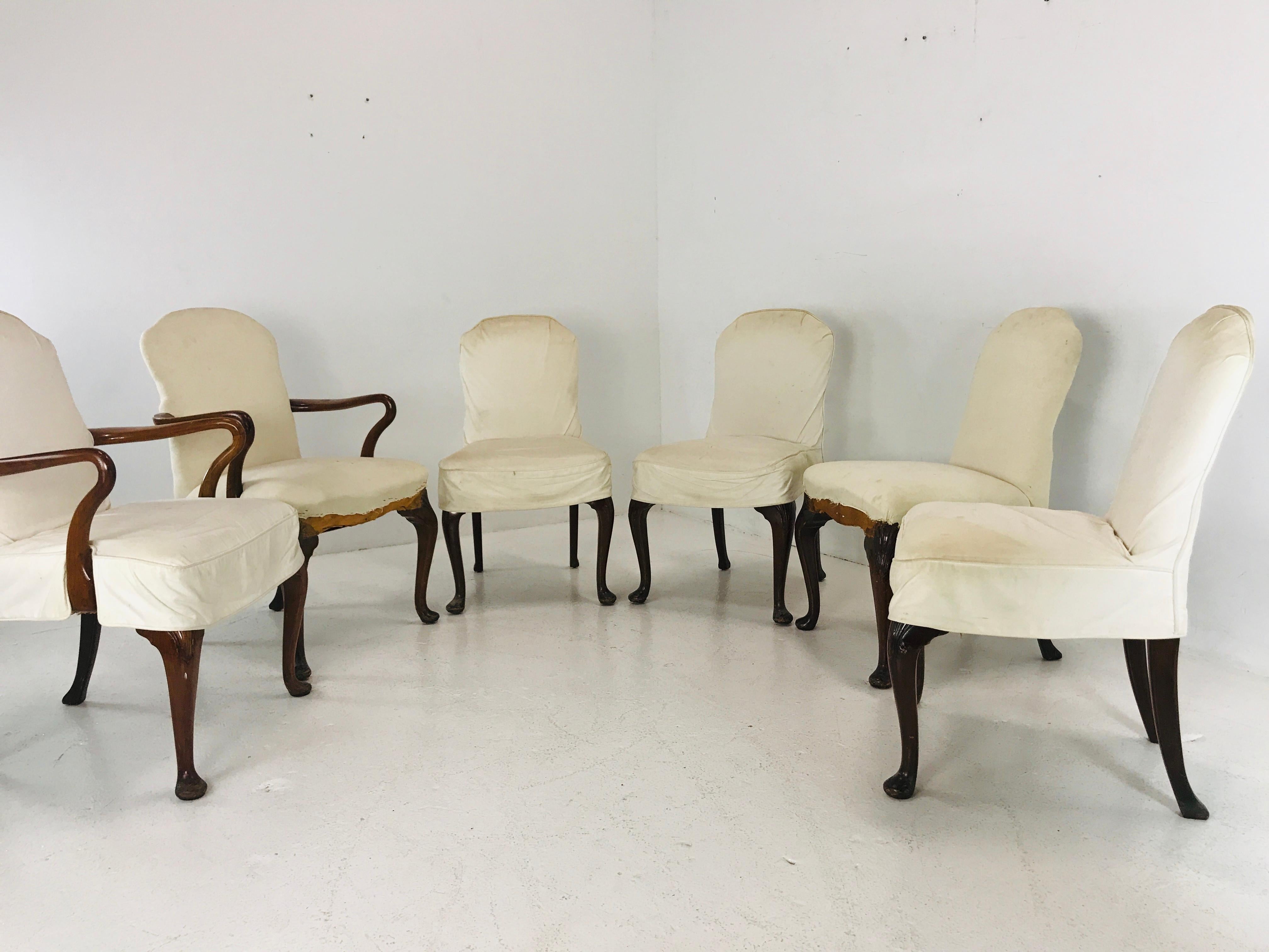 American Set of 6 Mahogany Dining Chairs