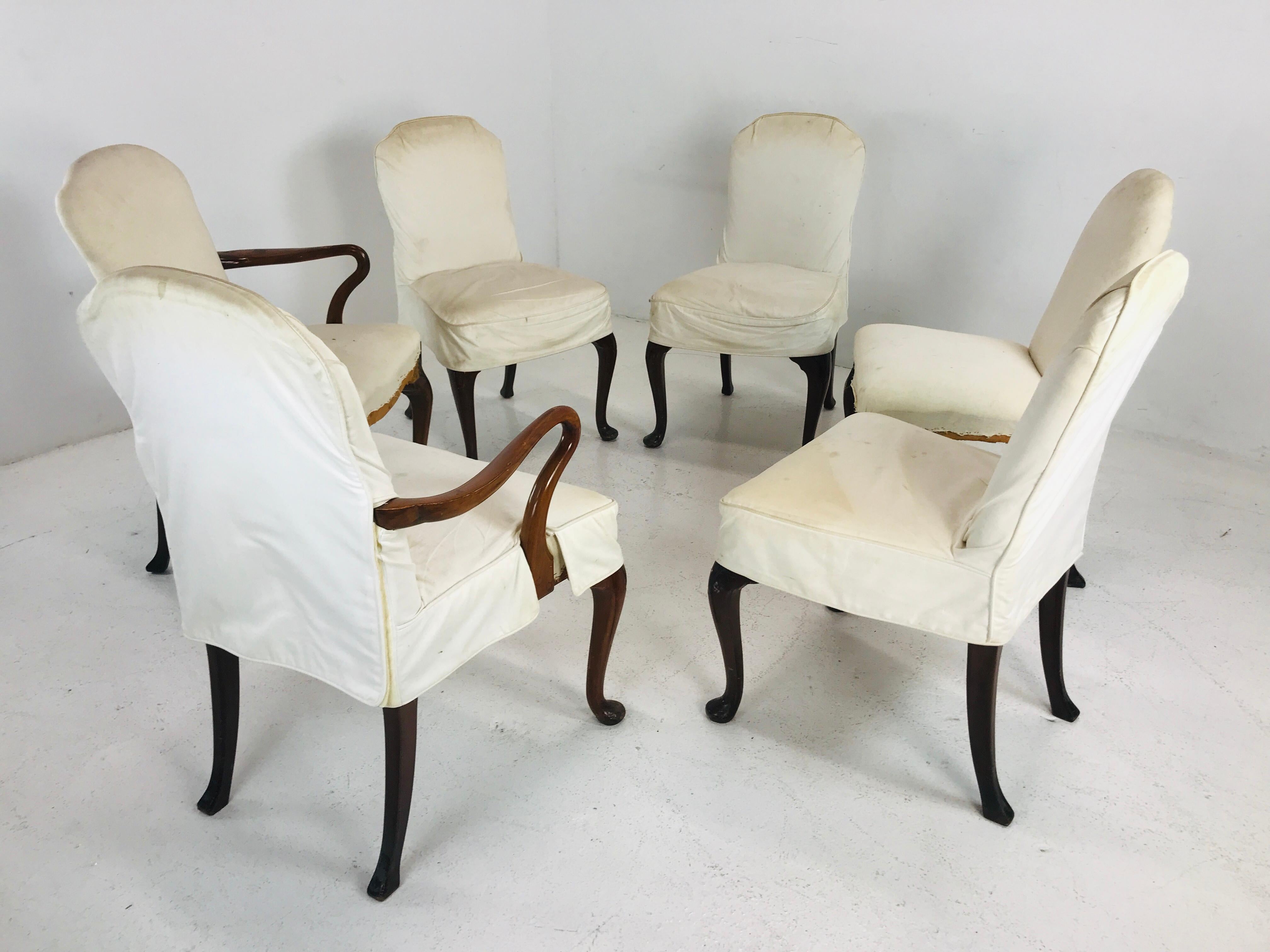 Woodwork Set of 6 Mahogany Dining Chairs