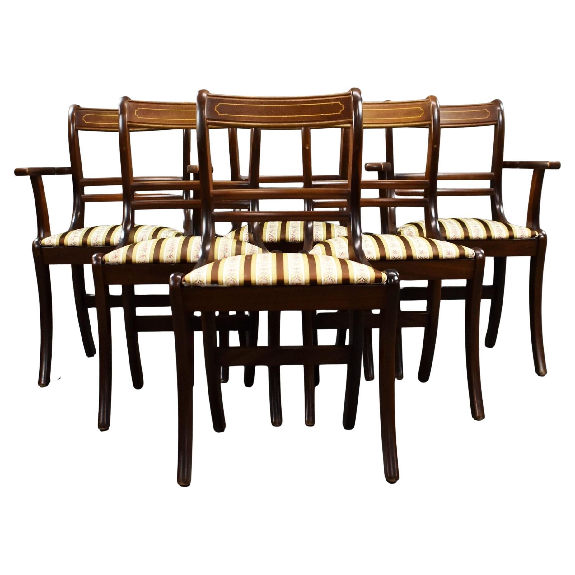 Set di 6 sedie da pranzo in mogano