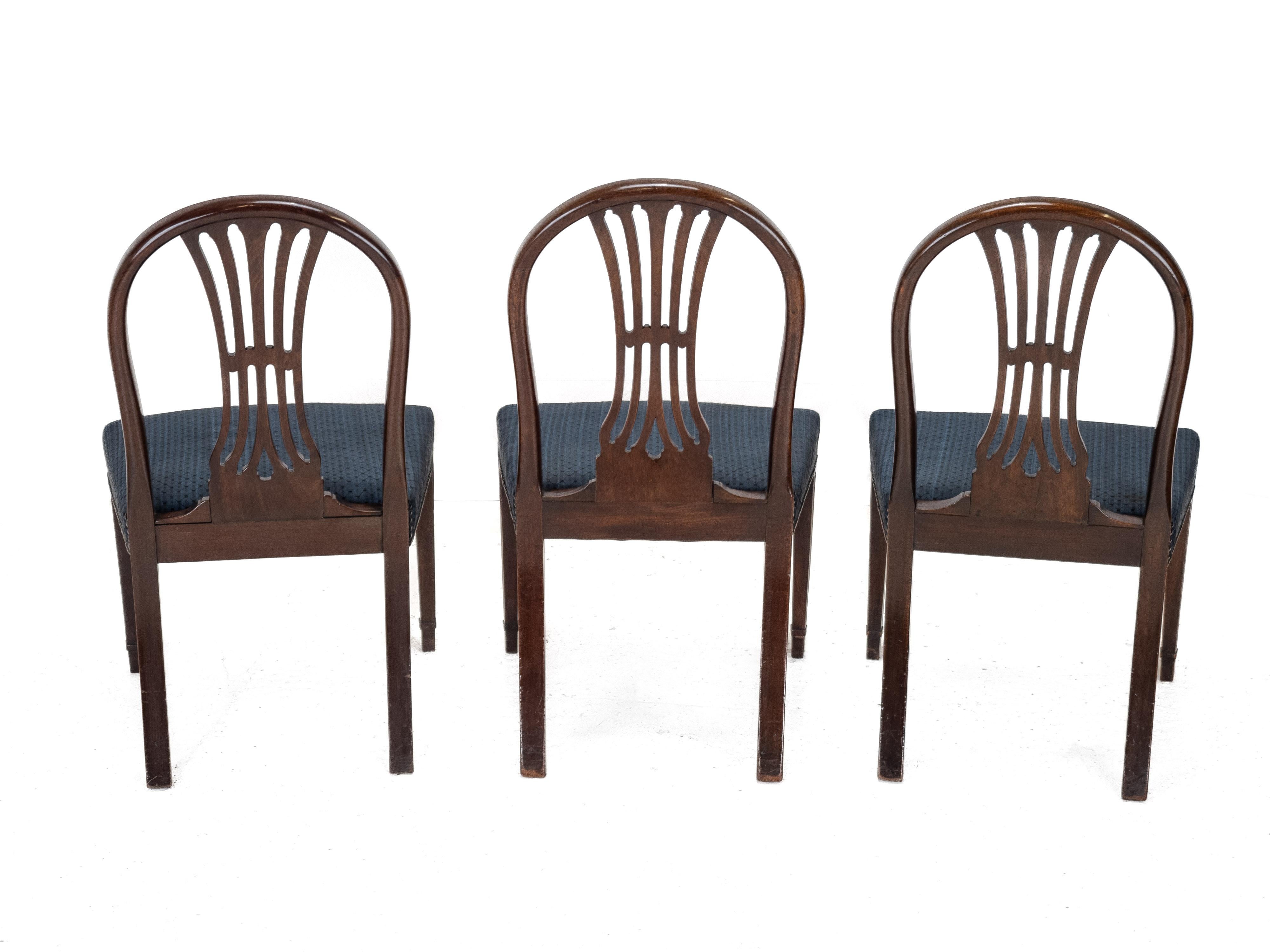 Set of 6 Mahogany Hepplewhite Dining Chairs, c1870, c19th (Georgian, George III) in vendita 4