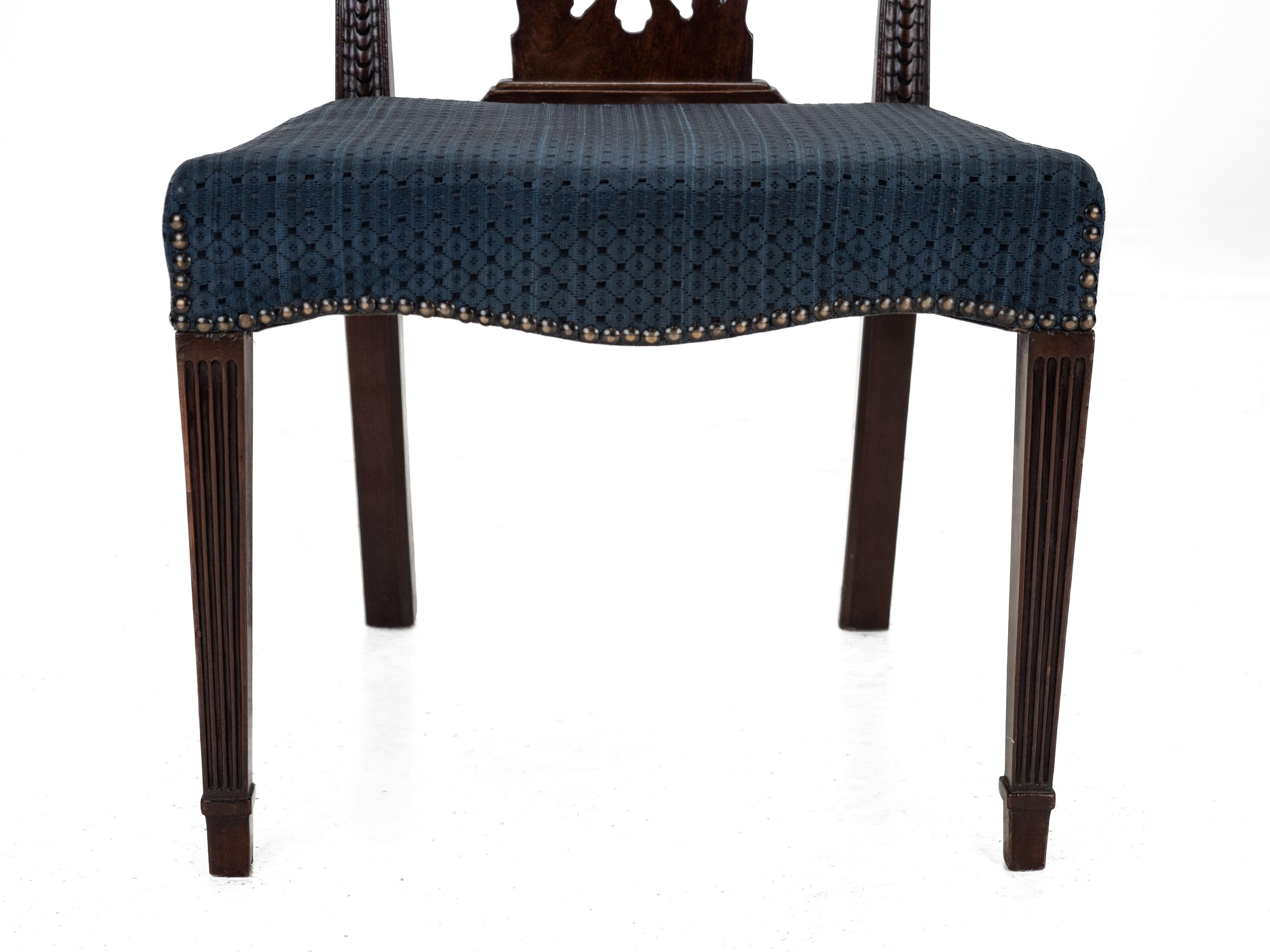 Set of 6 Mahogany Hepplewhite Dining Chairs, c1870, c19th (Georgian, George III) in vendita 6