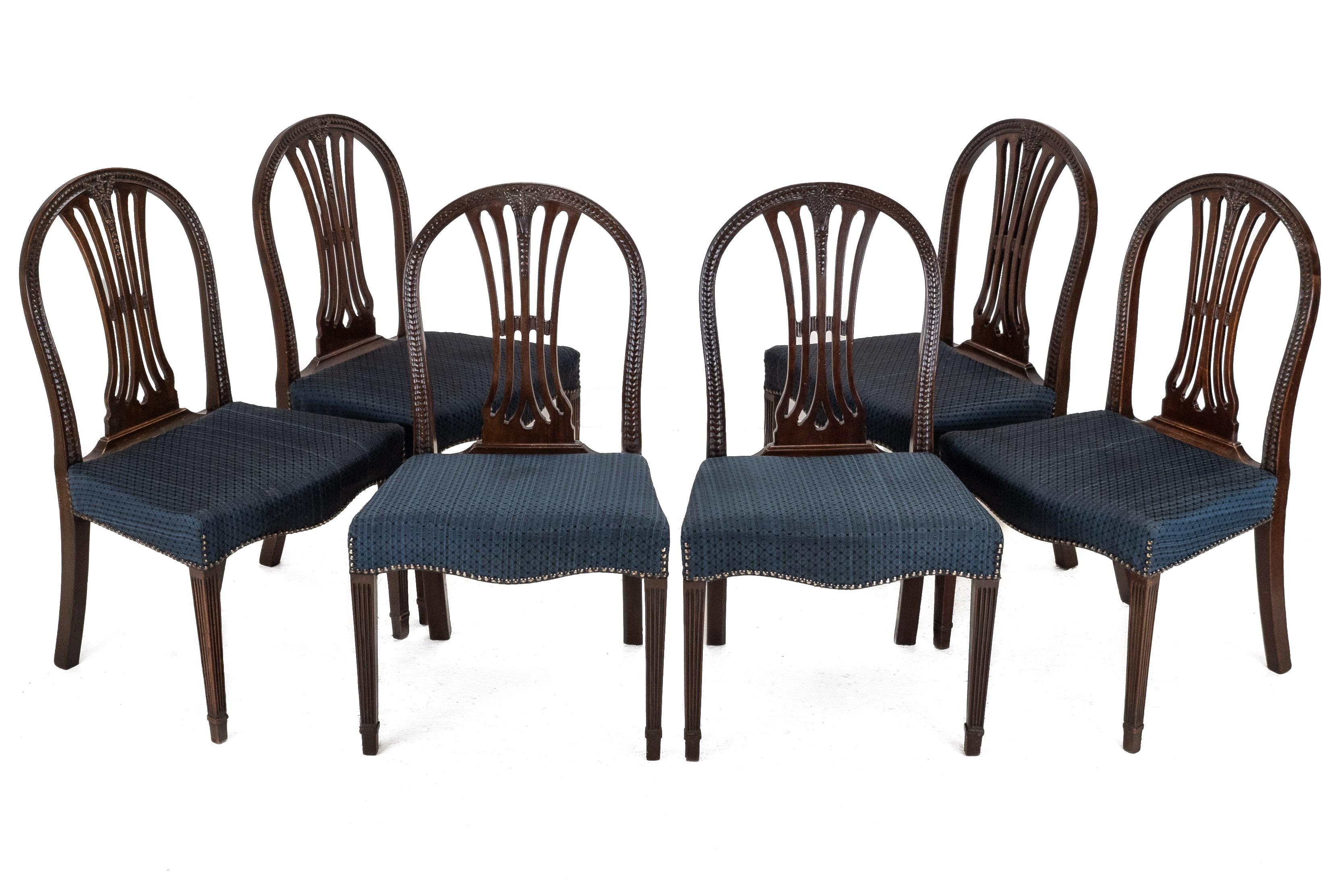 Set of 6 Mahogany Hepplewhite Dining Chairs, c1870, c19th (Georgian, George III) For Sale 15