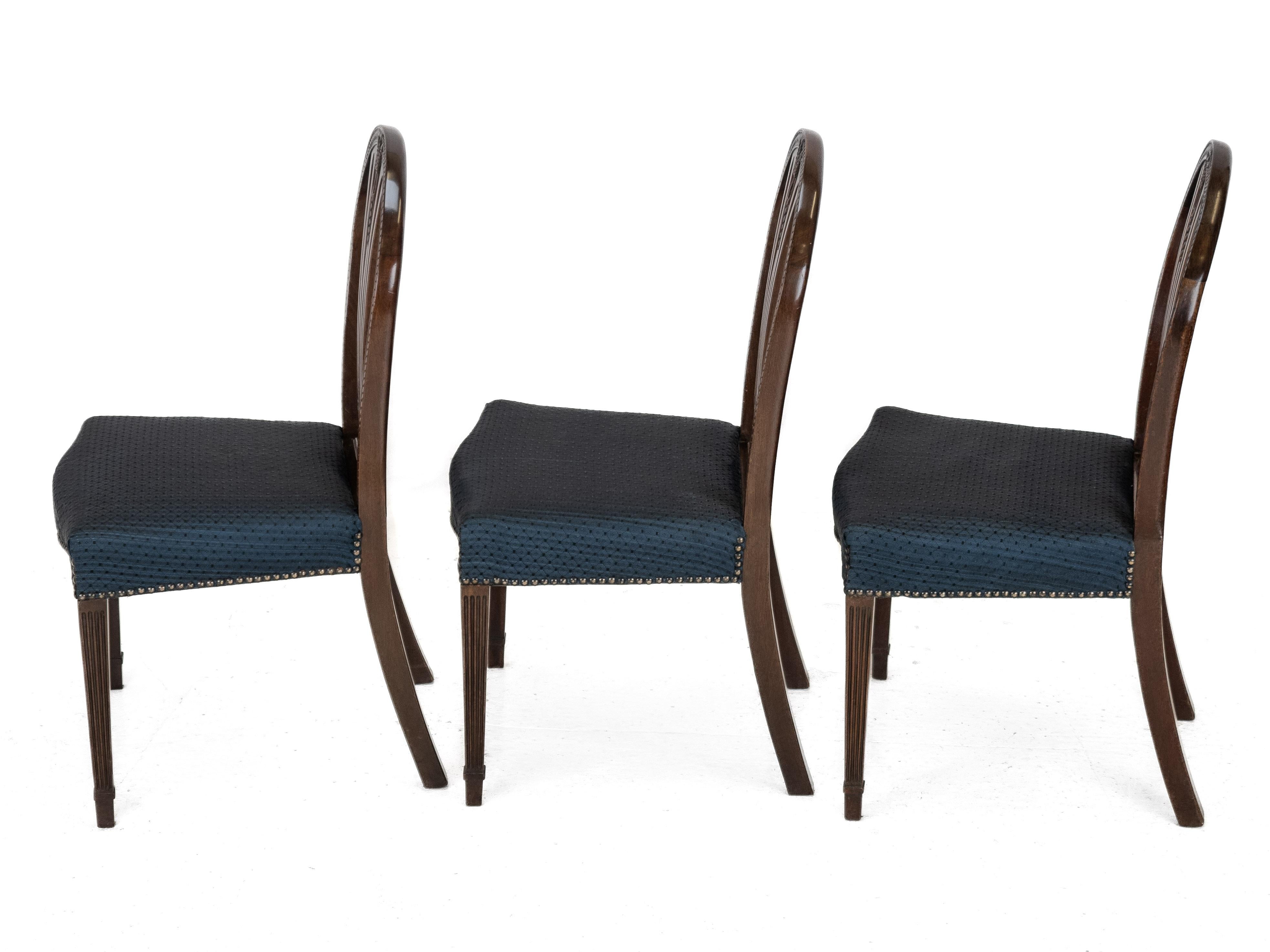 Set of 6 Mahogany Hepplewhite Dining Chairs, c1870, c19th (Georgian, George III) In condizioni buone in vendita a Leeds, GB