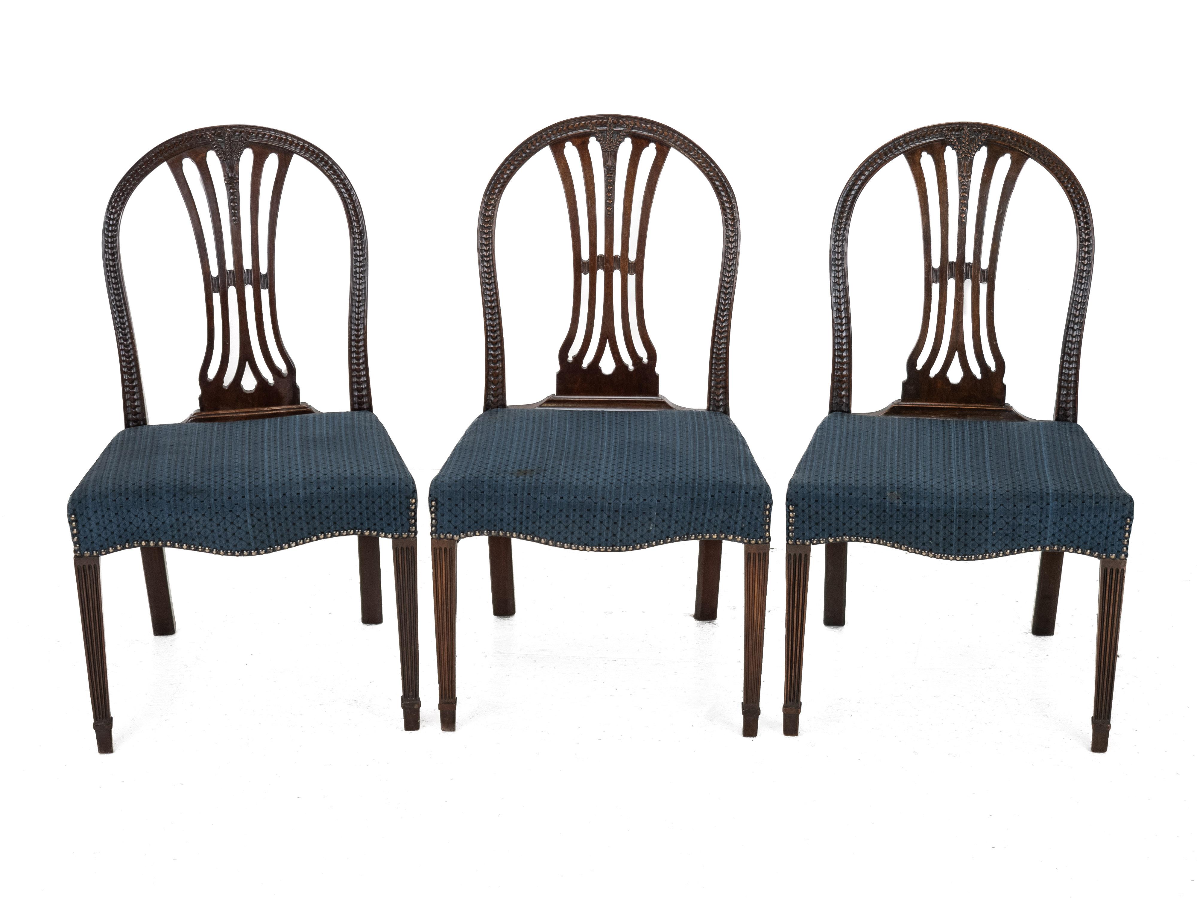 Set of 6 Mahogany Hepplewhite Dining Chairs, c1870, c19th (Georgian, George III) in vendita 1