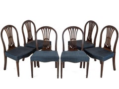 Set of 6 Mahogany Hepplewhite Dining Chairs, c1870, c19th (Georgian, George III)