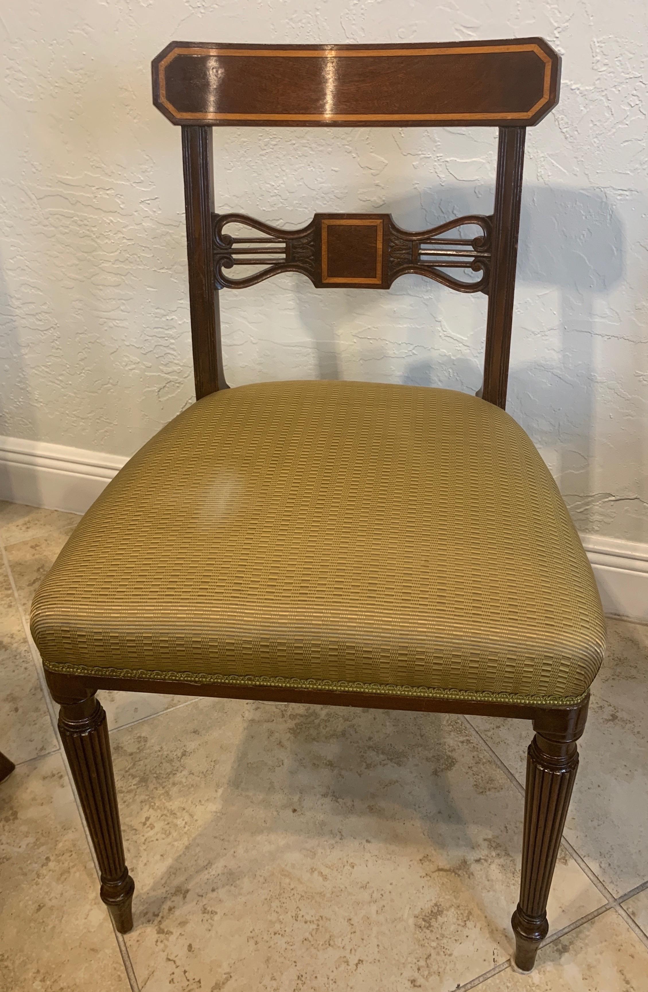 American Set of 6 Mahogany Sheraton Style Chairs