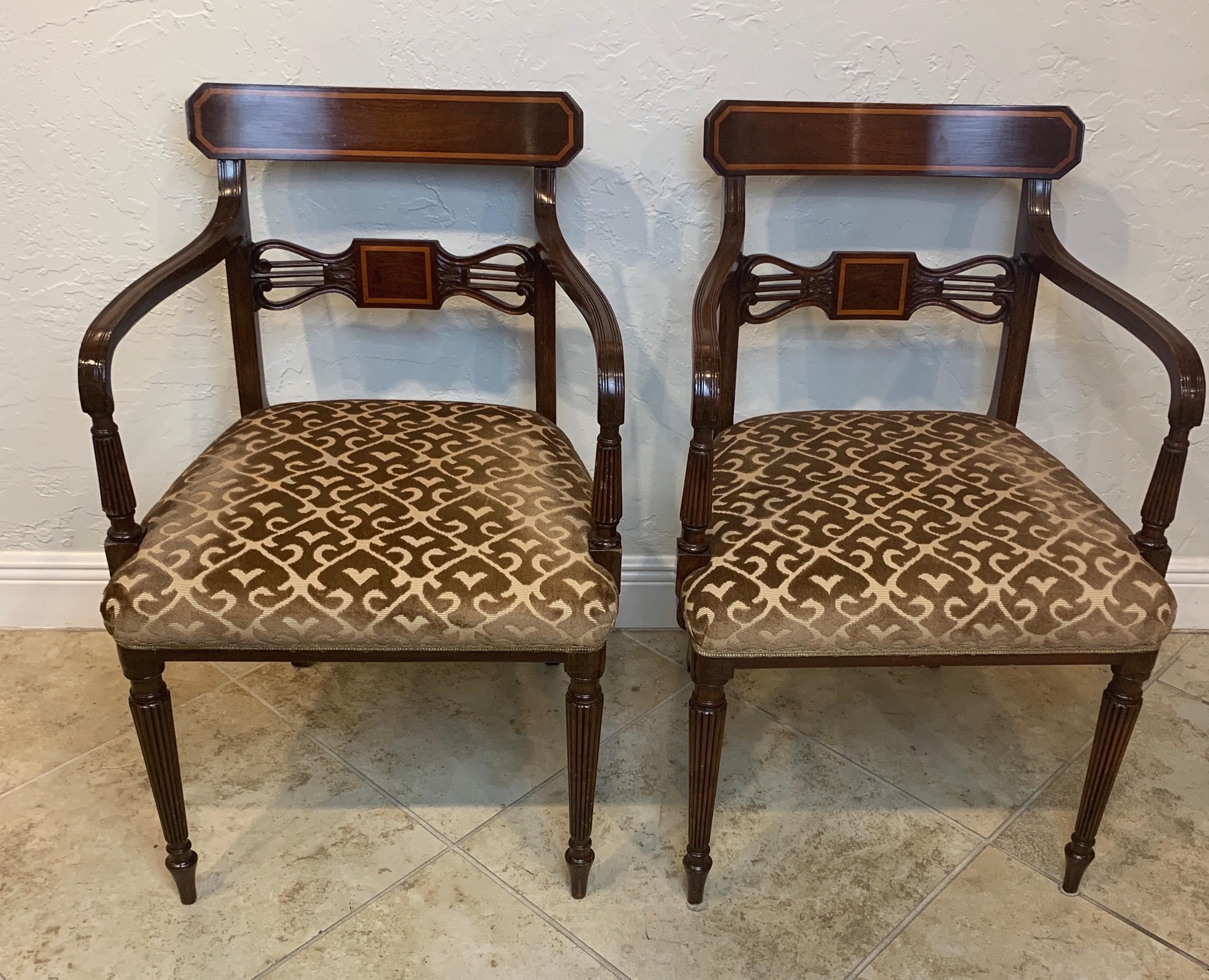 Set of 6 Mahogany Sheraton Style Chairs 2