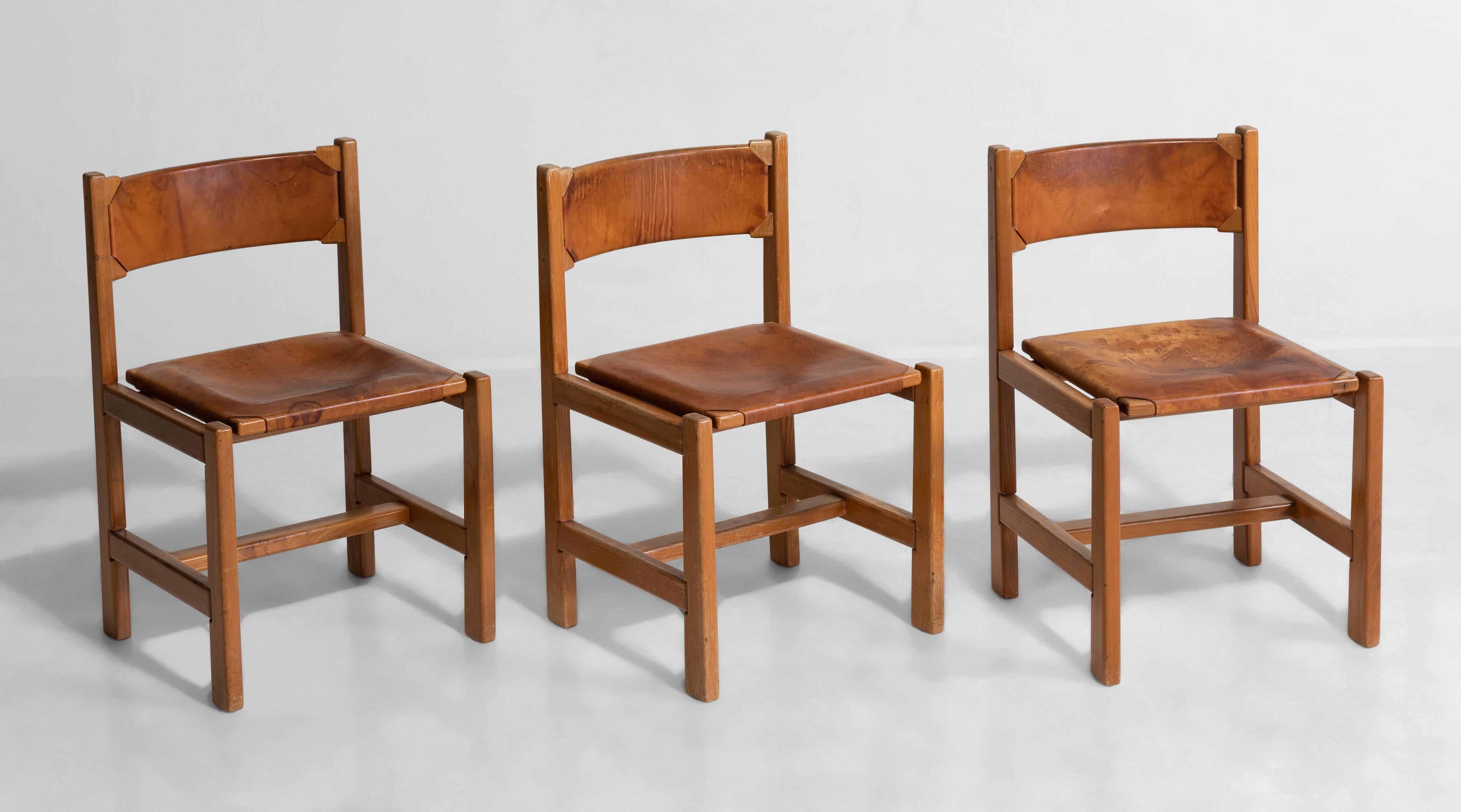 Modern Set of '6' Maison Regain Chairs, France, circa 1970