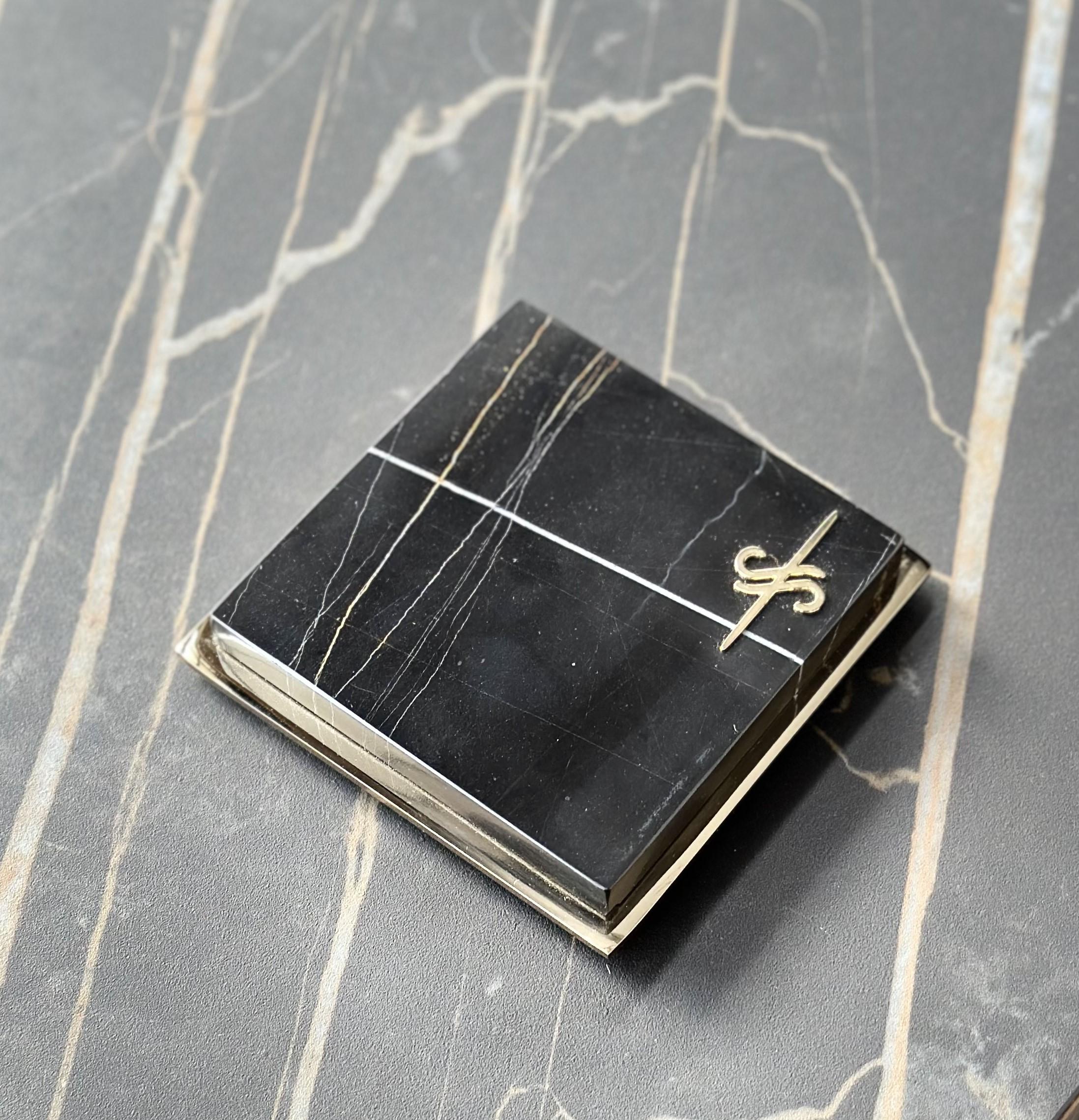 Italian Set of 6 Marble Coasters by Euromarmi Store For Sale
