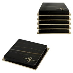 Juego de 6 posavasos de mármol by Euromarmi Store