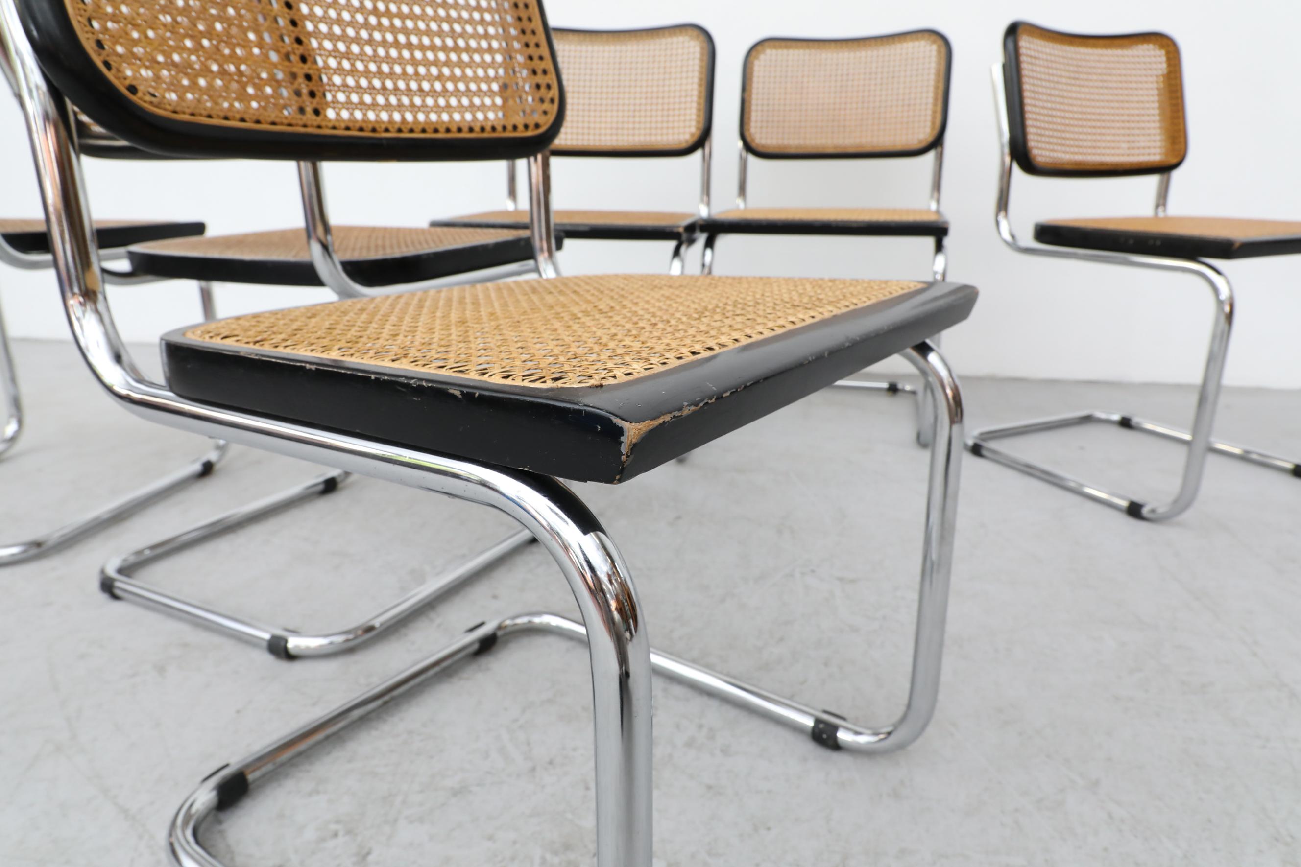 Set of 6 Marcel Breuer B32 Cesca Chairs 8