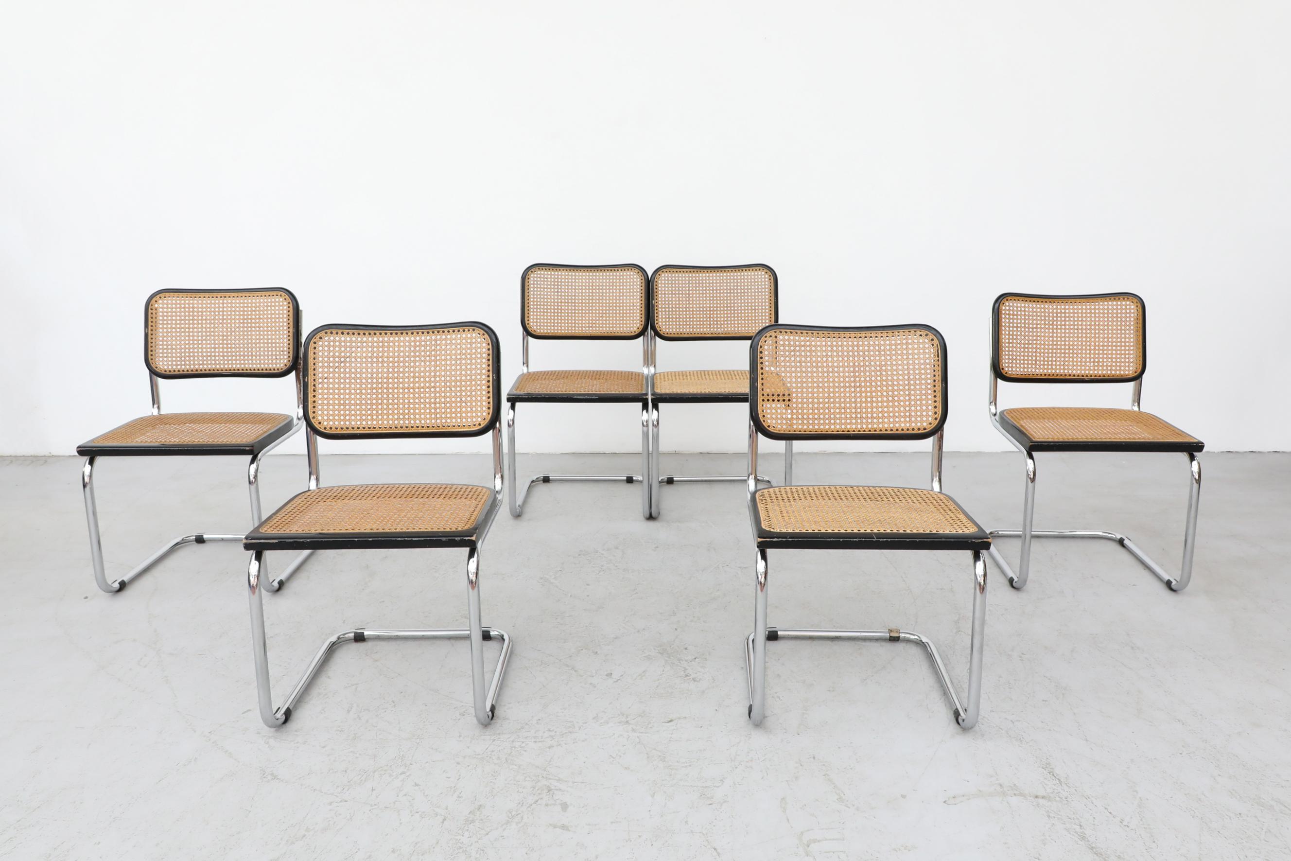 Set of 6 Marcel Breuer B32 Cesca Chairs 2