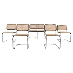 Set of 6 Marcel Breuer B32 Cesca Chairs