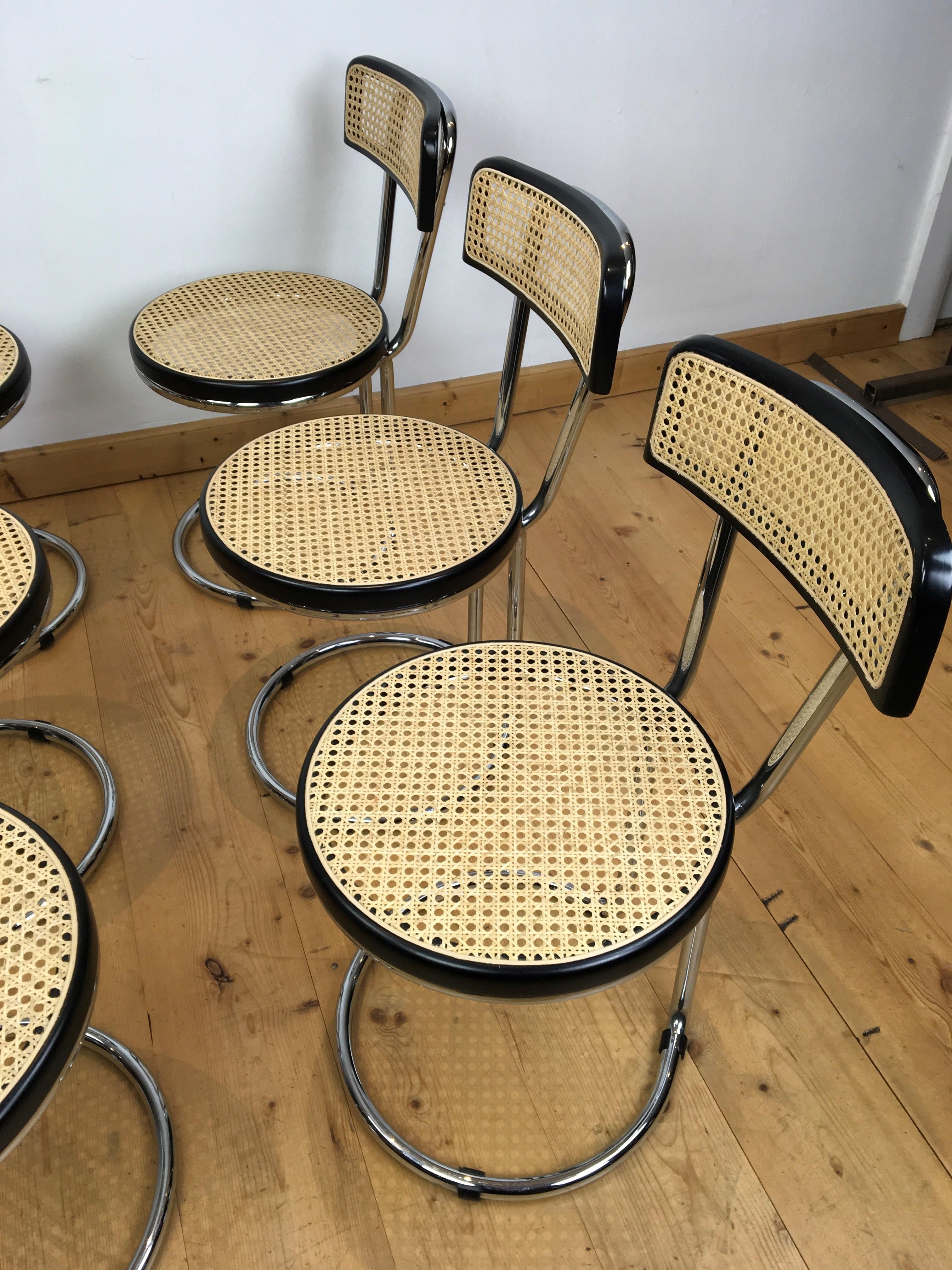 Set of 6 Marcel Breuer Style Chairs In Good Condition In Antwerp, BE