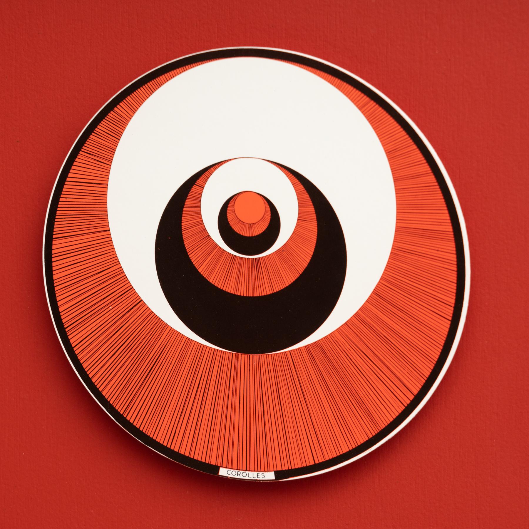 Set of 6 Marcel Duchamp Rotoreliefs Red Frmaed by Konig Series 133, 1987 For Sale 1