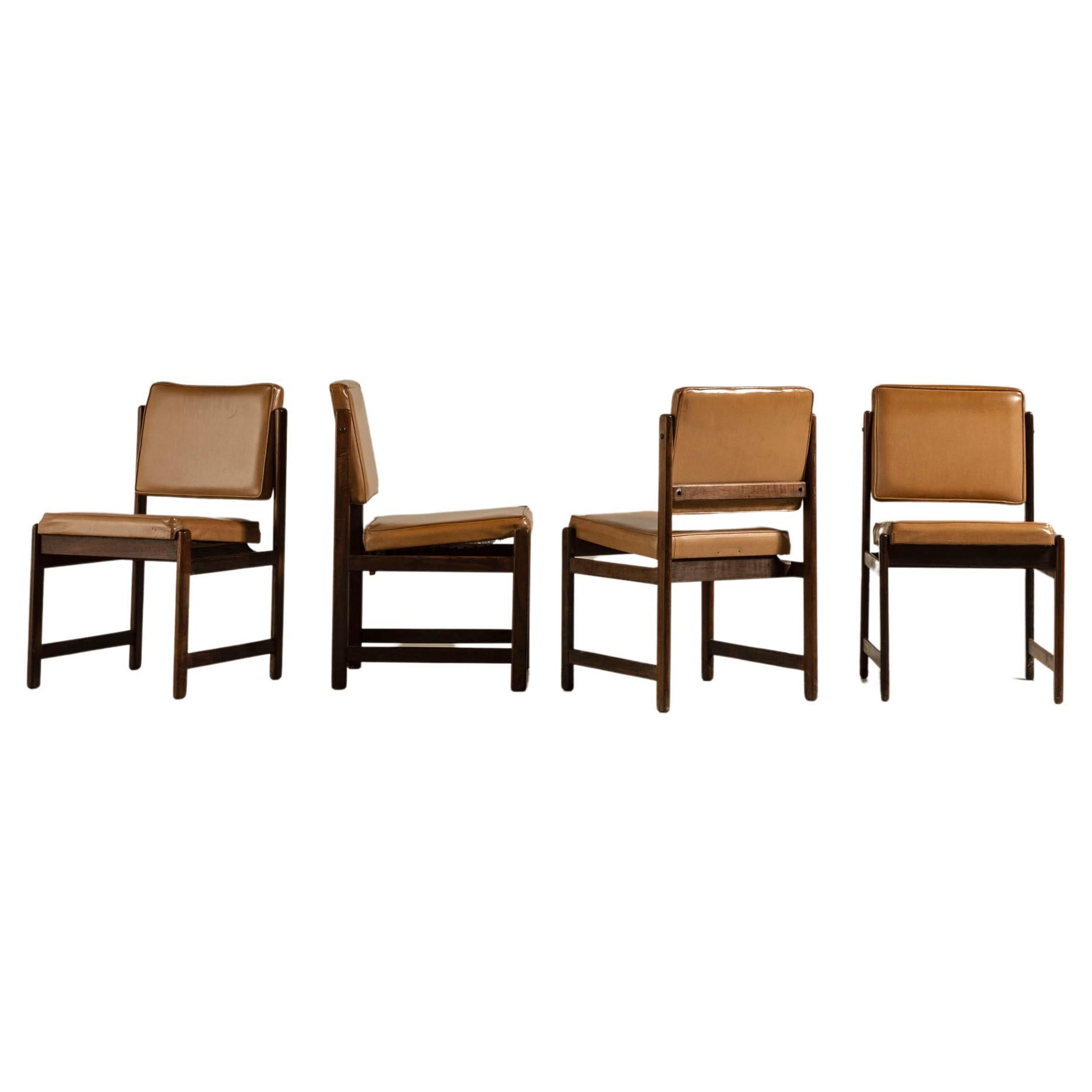 Set of 6 "Marco" Chairs, by Sergio Rodrigues, 1960, Brazilian Hardwood