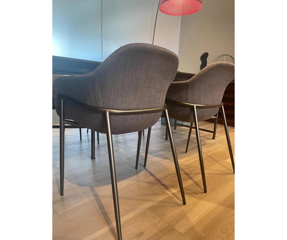 Marelli Set of 6 Marelli Chia Dining Chair by Studio Marelli In Excellent Condition For Sale In Boston, MA