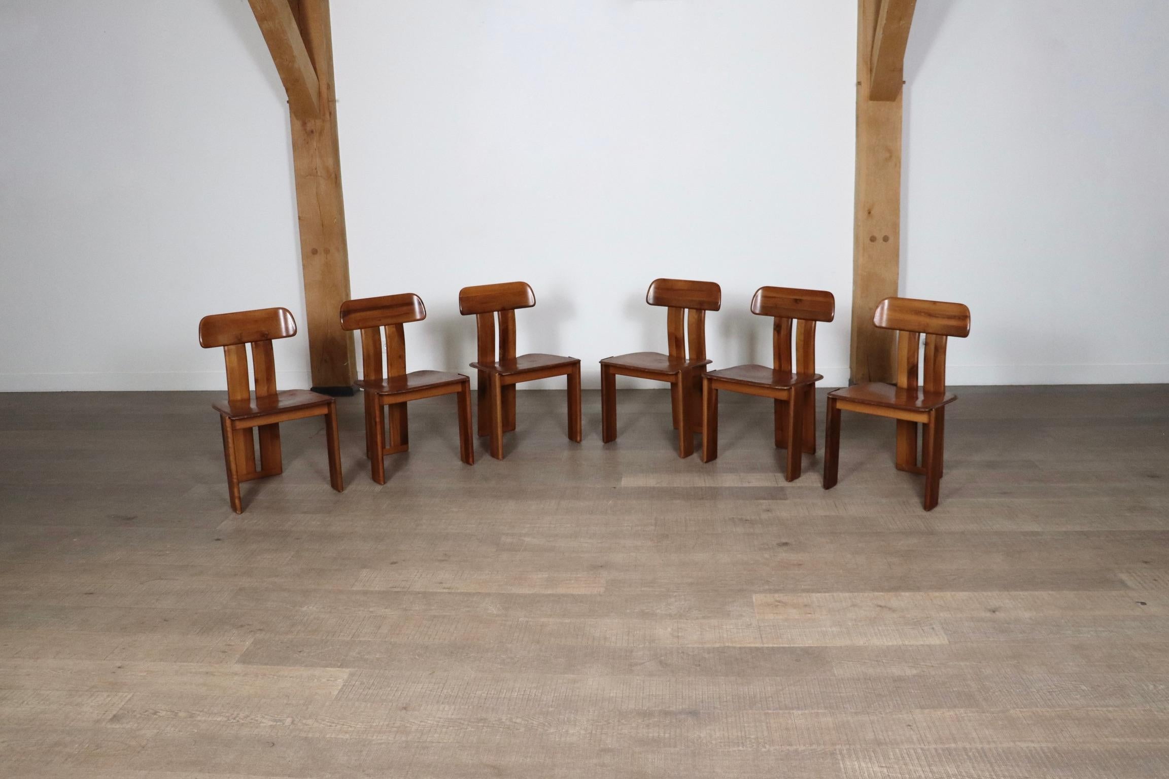 Set Of 6 Mario Marenco Sapporo Chairs For Mobil Girgi Italy 1970s In Good Condition In ABCOUDE, UT