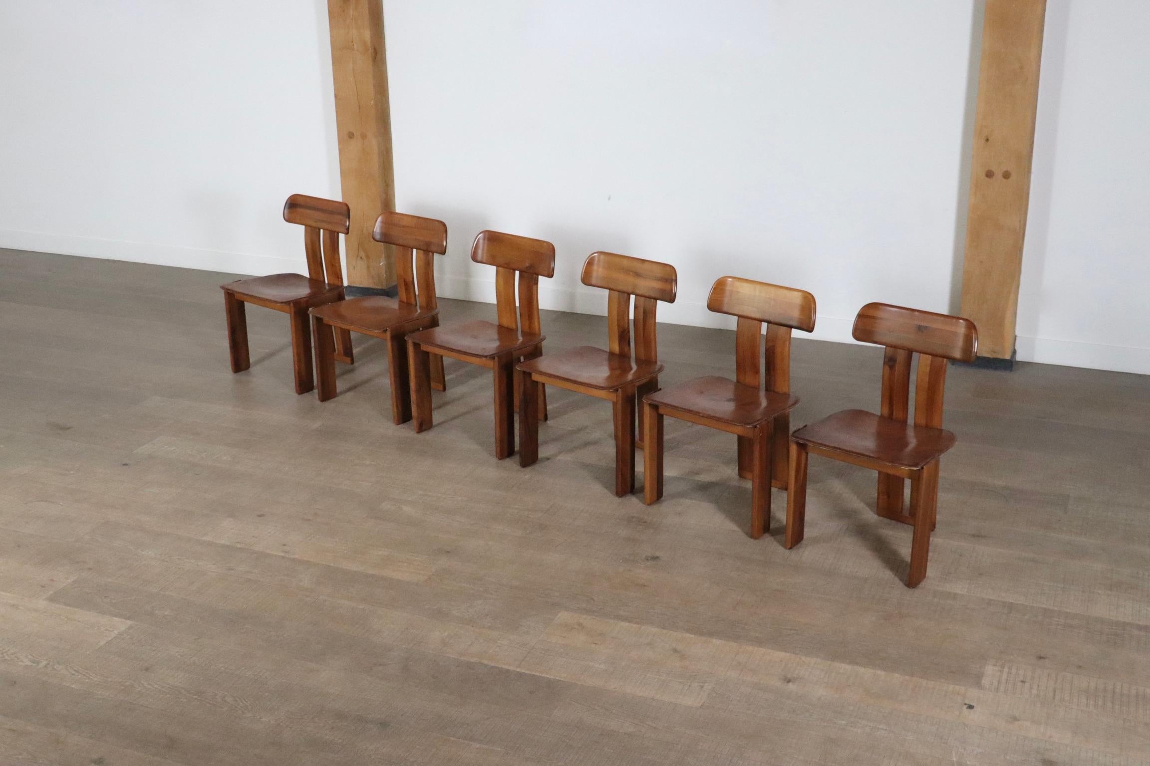 Set Of 6 Mario Marenco Sapporo Chairs For Mobil Girgi Italy 1970s 4