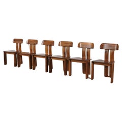 Set Of 6 Mario Marenco Sapporo Chairs For Mobil Girgi Italy 1970s